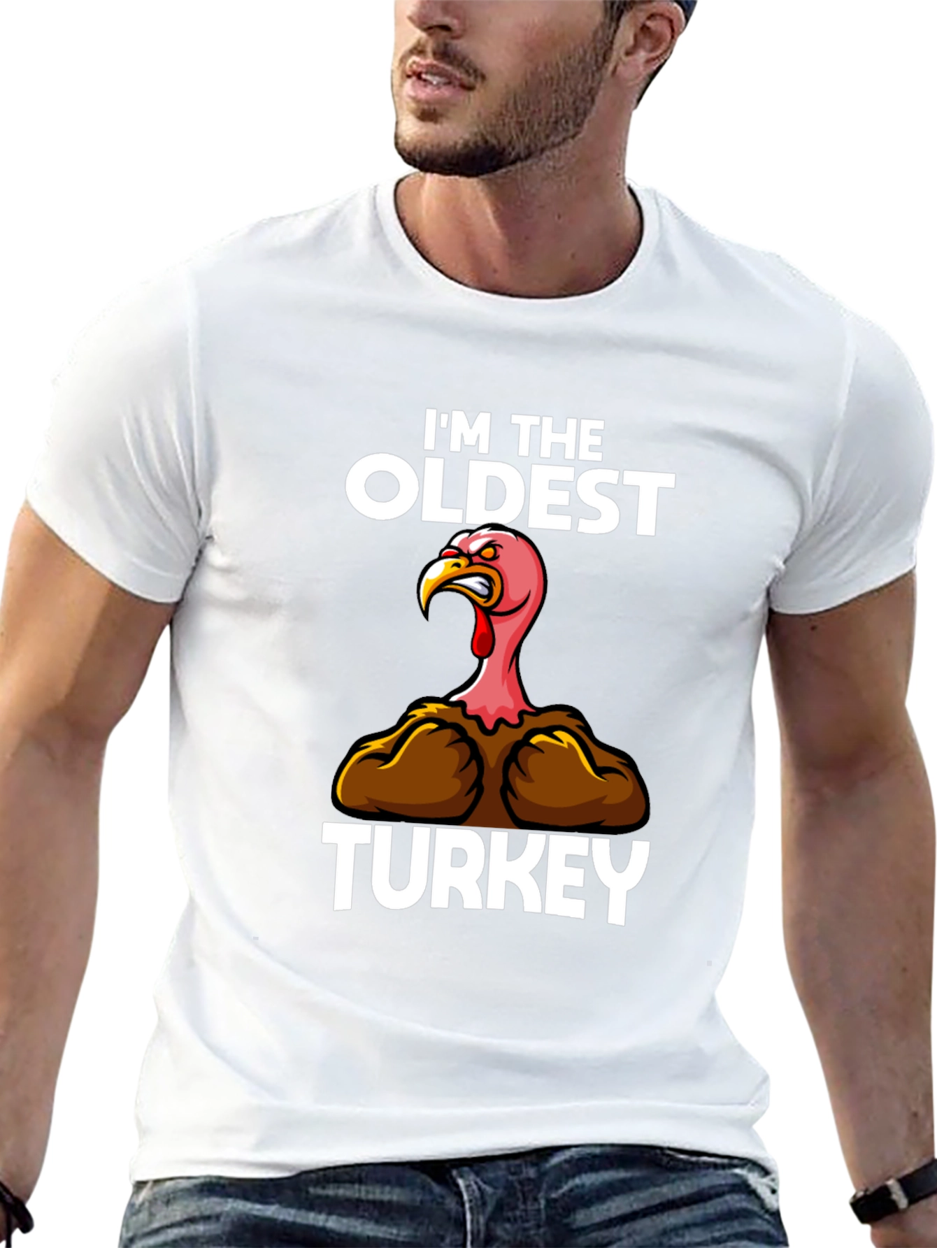 Funny Oldest Turkey T-Shirt Thanksgiving Apparel