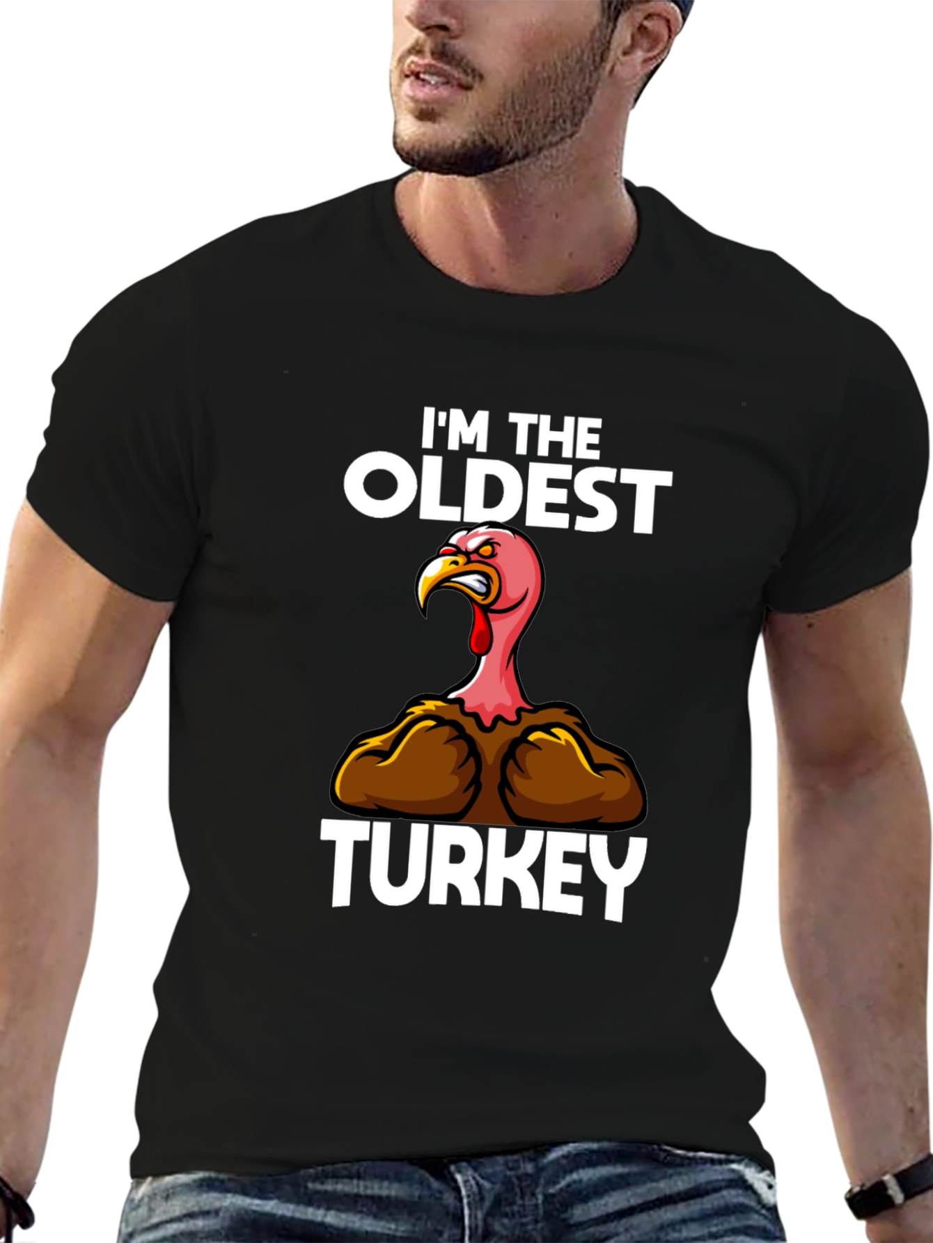 Funny Oldest Turkey T-Shirt Thanksgiving Apparel