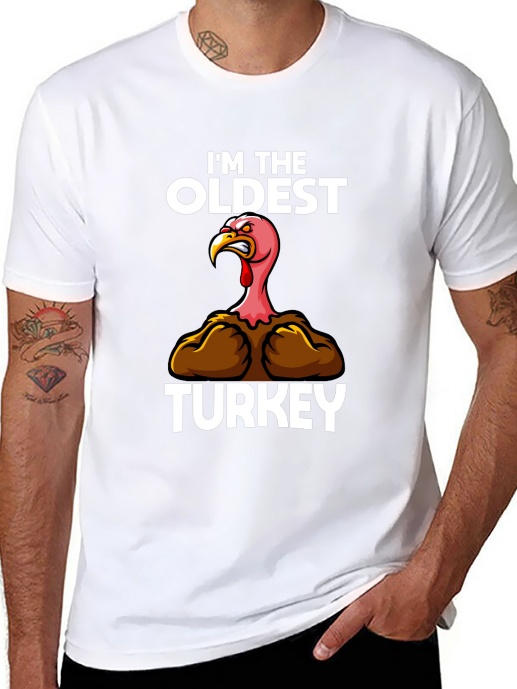 Funny Oldest Turkey T-Shirt Thanksgiving Apparel