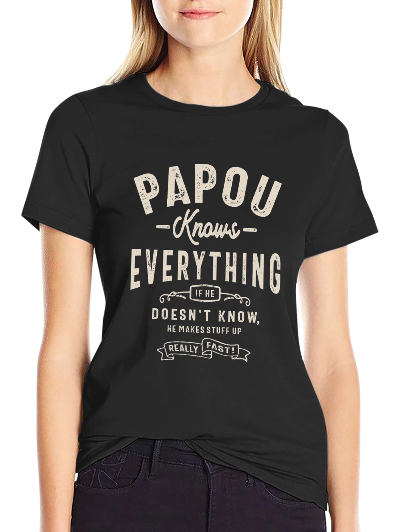 Papou Knows Everything Graphic Tee