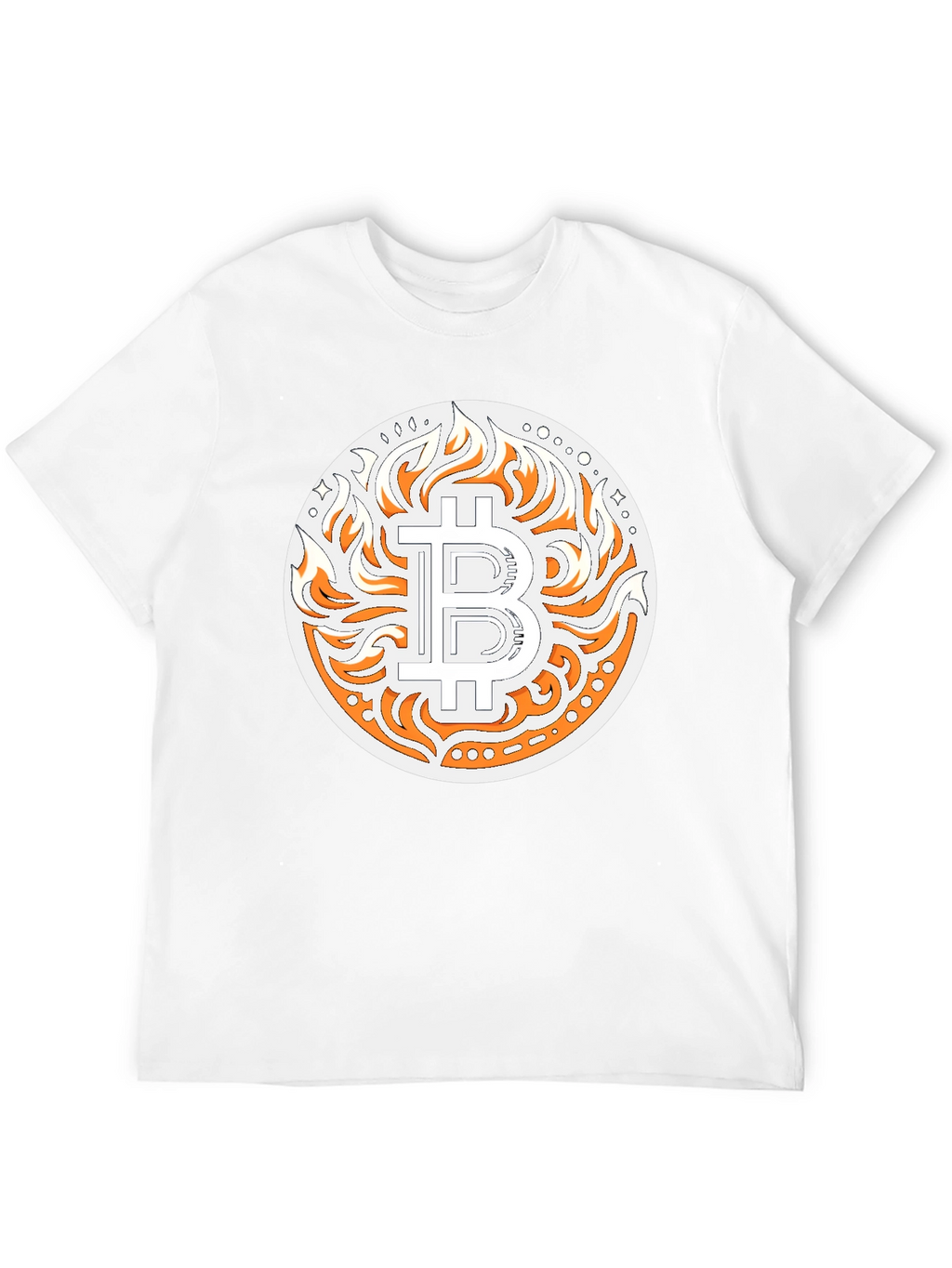 Bitcoin Flame Graphic T-Shirt - Crypto Style
