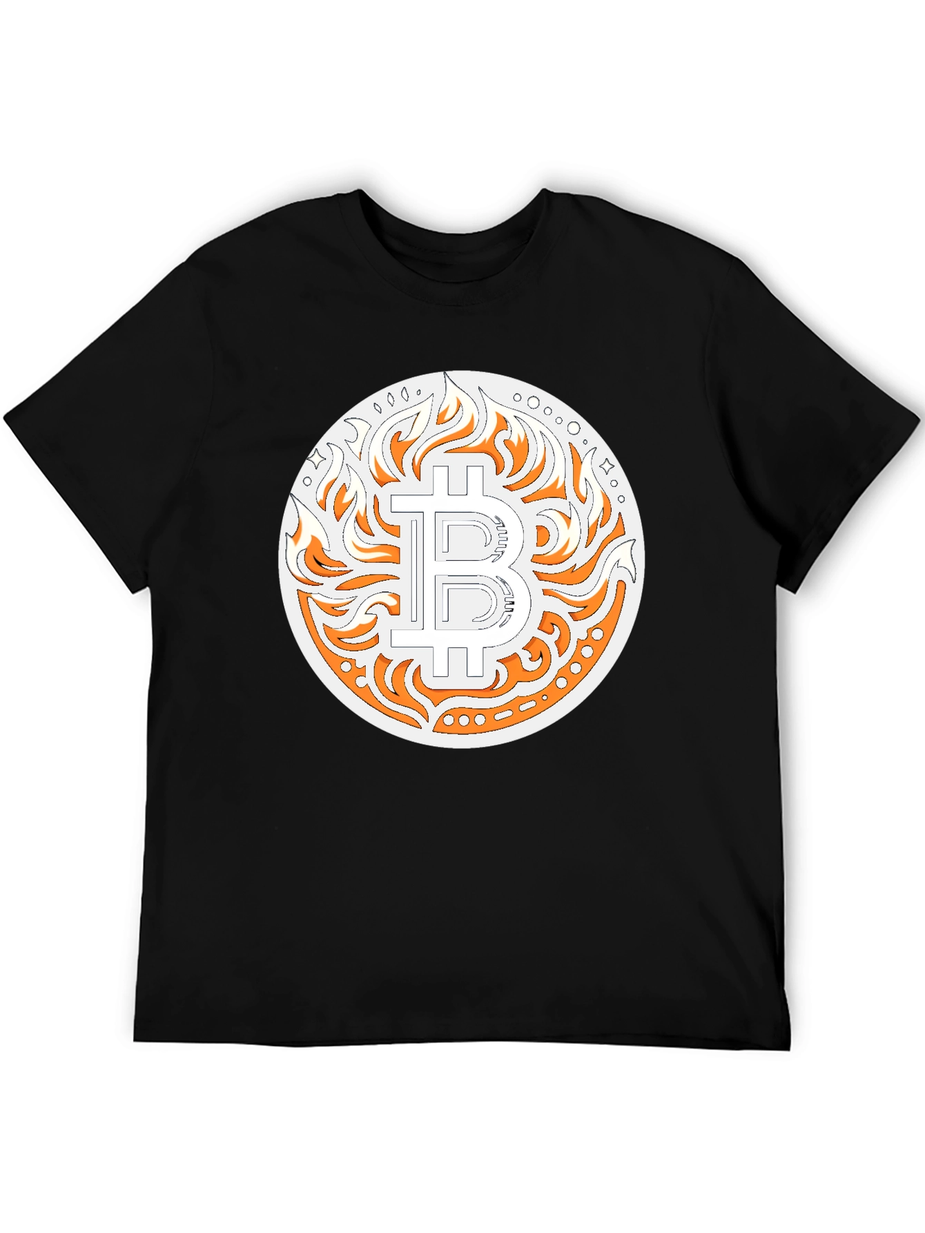 Bitcoin Flame Graphic T-Shirt - Crypto Style