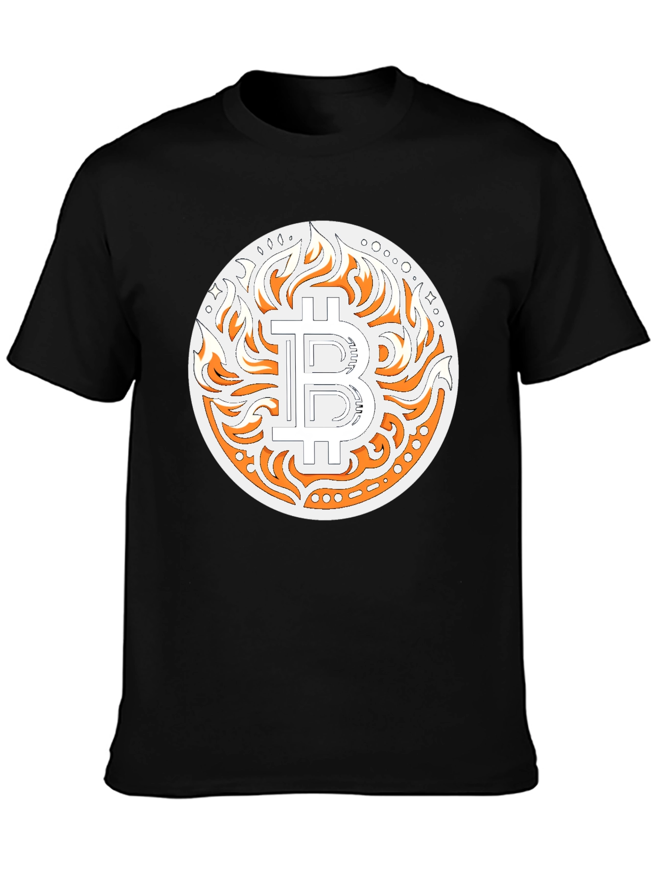 Bitcoin Flame Graphic T-Shirt - Crypto Style