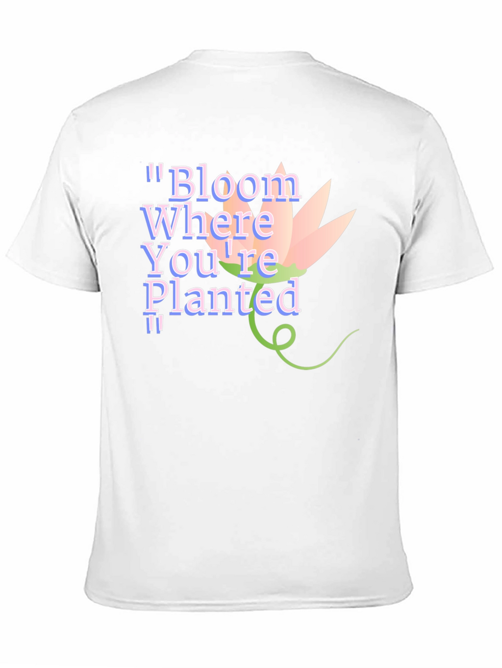 Bloom Where Youre Planted Black T-Shirt