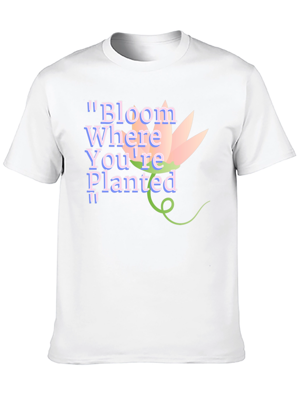 Bloom Where Youre Planted Black T-Shirt
