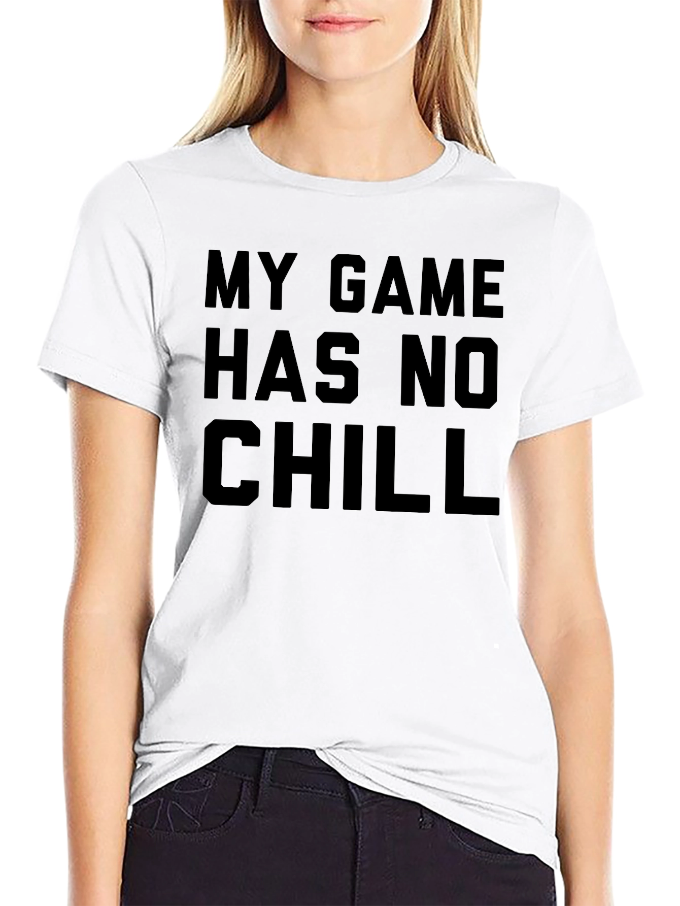 My Game Has No Chill Black Graphic Tee