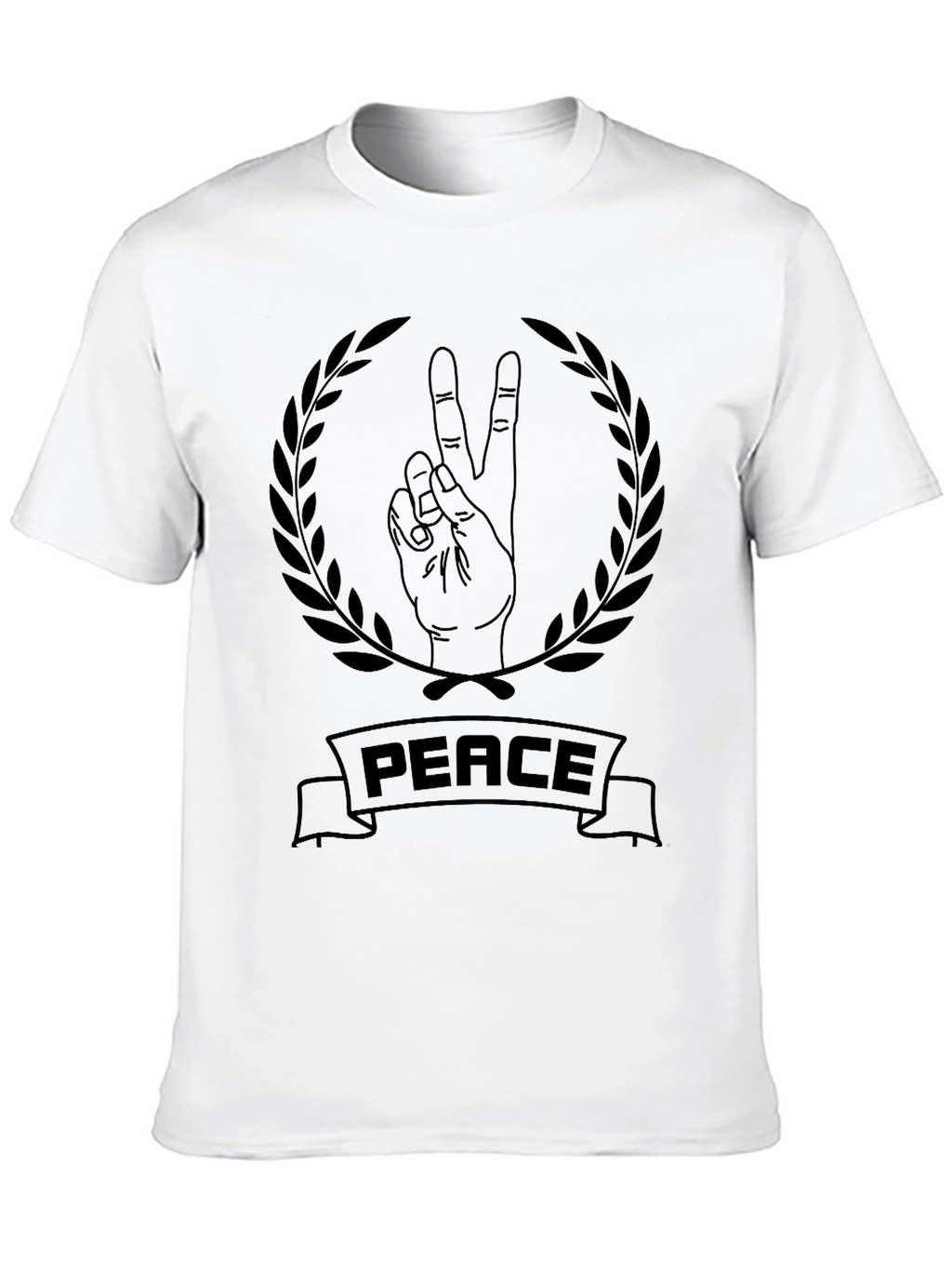 Peace Sign Graphic Tee - Black Comfort