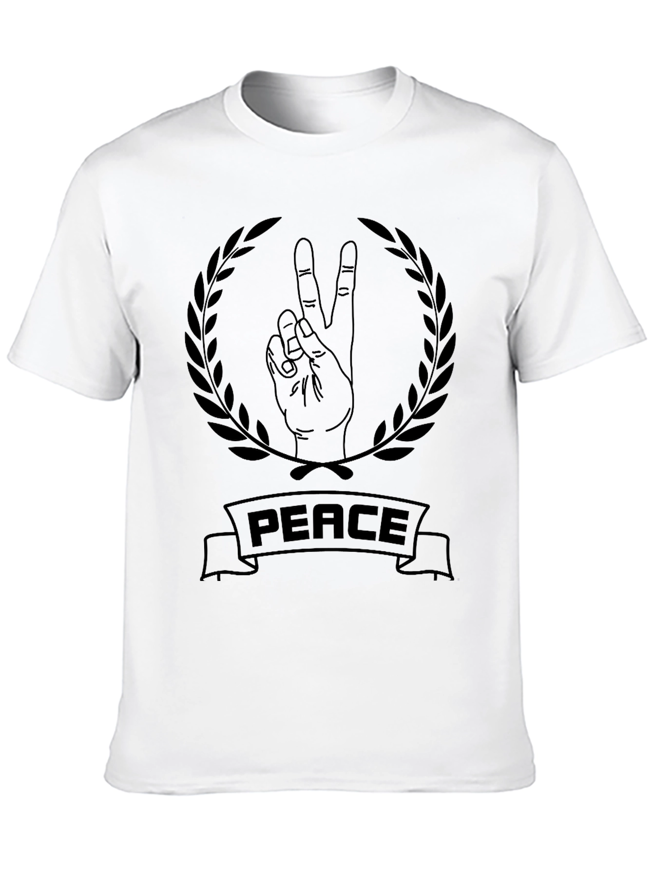Peace Sign Graphic Tee - Black Comfort