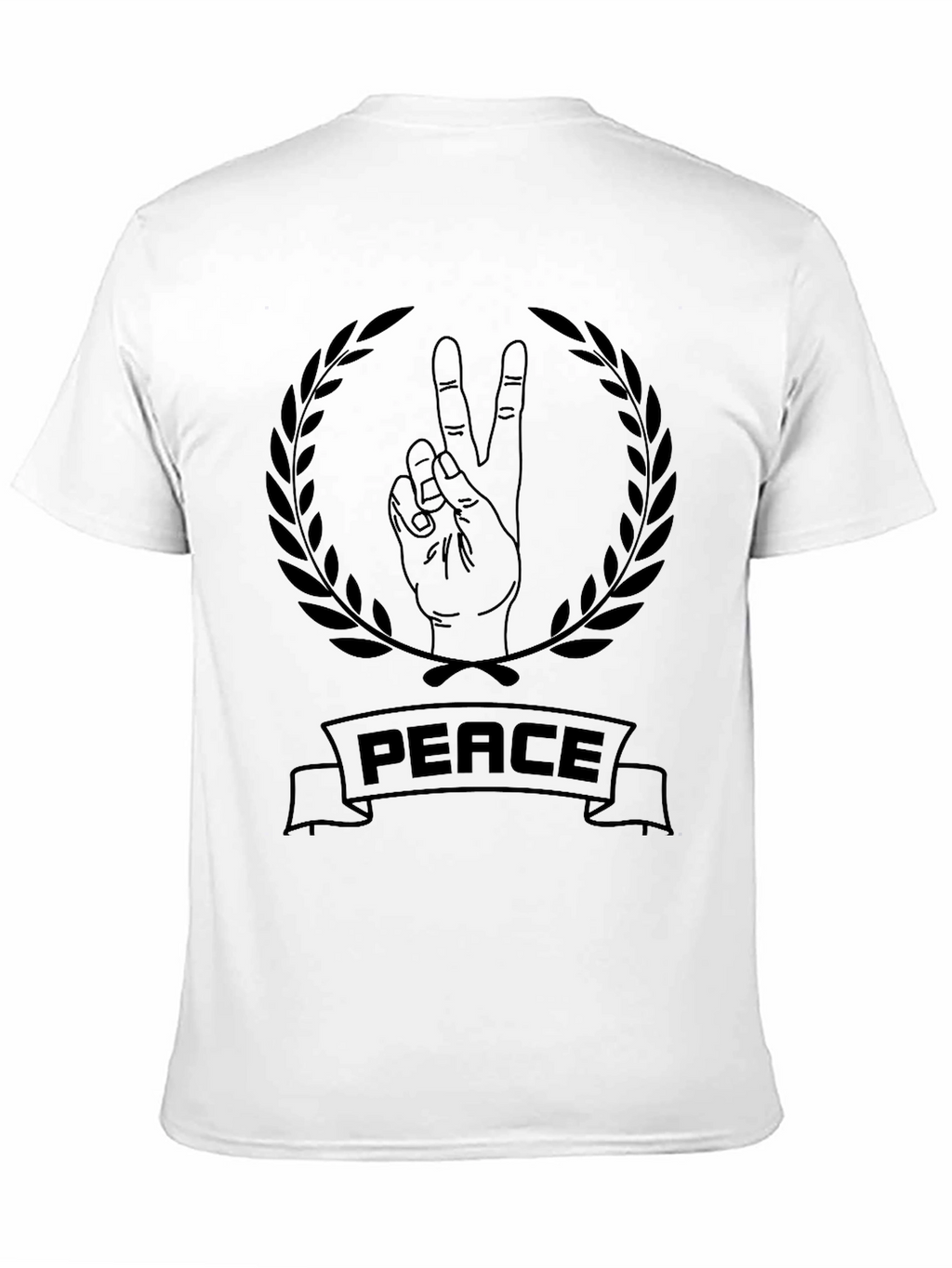 Peace Sign Graphic Tee - Black Comfort