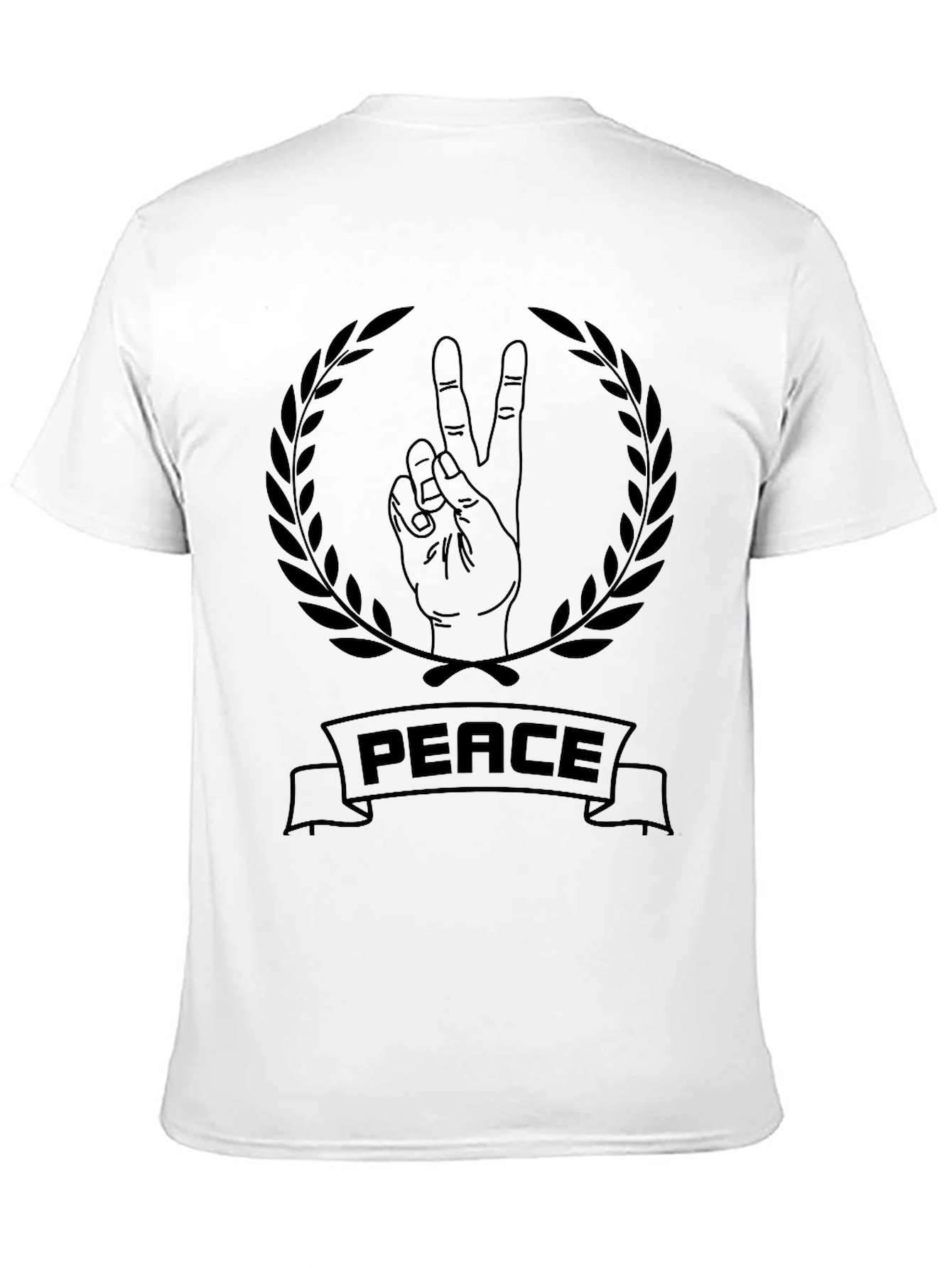 Peace Sign Graphic Tee - Black Comfort