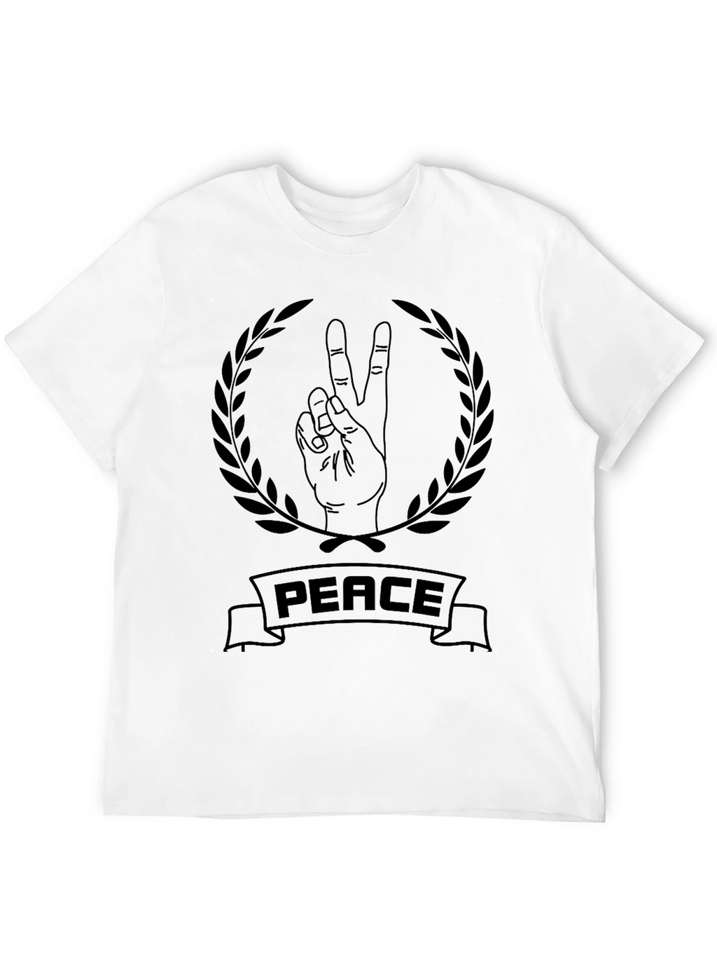 Peace Sign Graphic Tee - Black Comfort