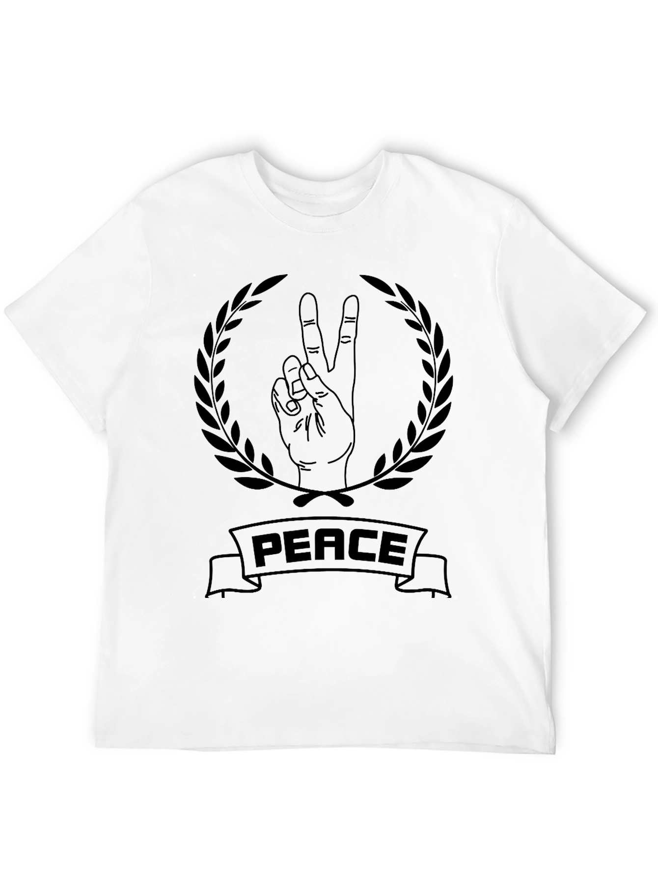 Peace Sign Graphic Tee - Black Comfort