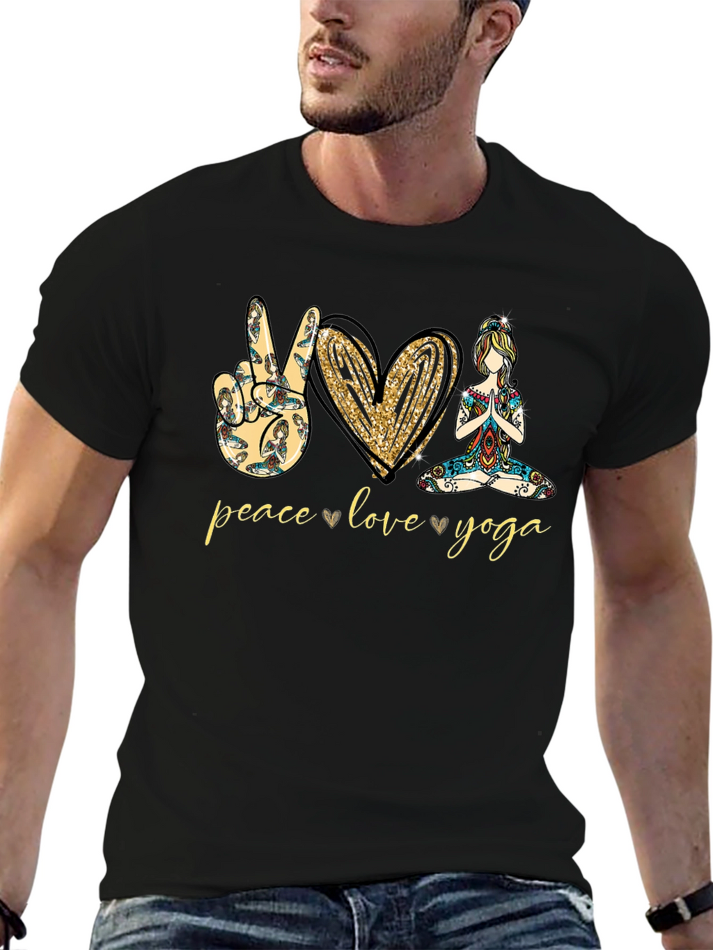 Peace Love Yoga Graphic Tee
