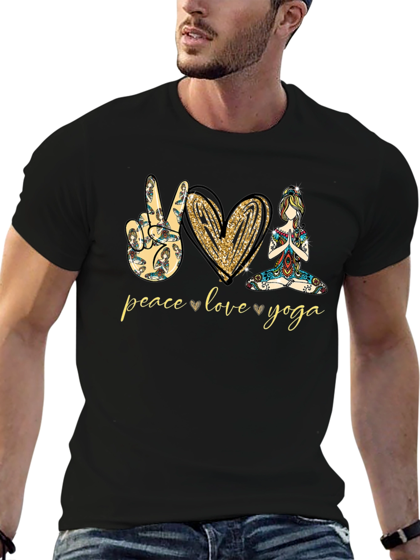 Peace Love Yoga Graphic Tee