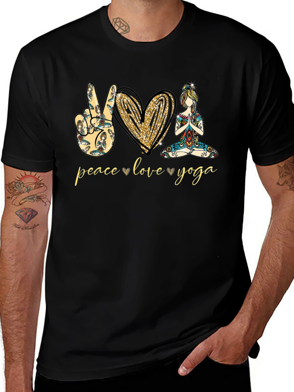 Peace Love Yoga Graphic Tee