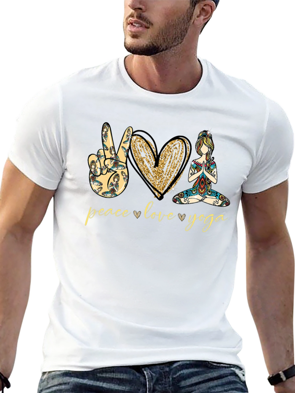 Peace Love Yoga Graphic Tee