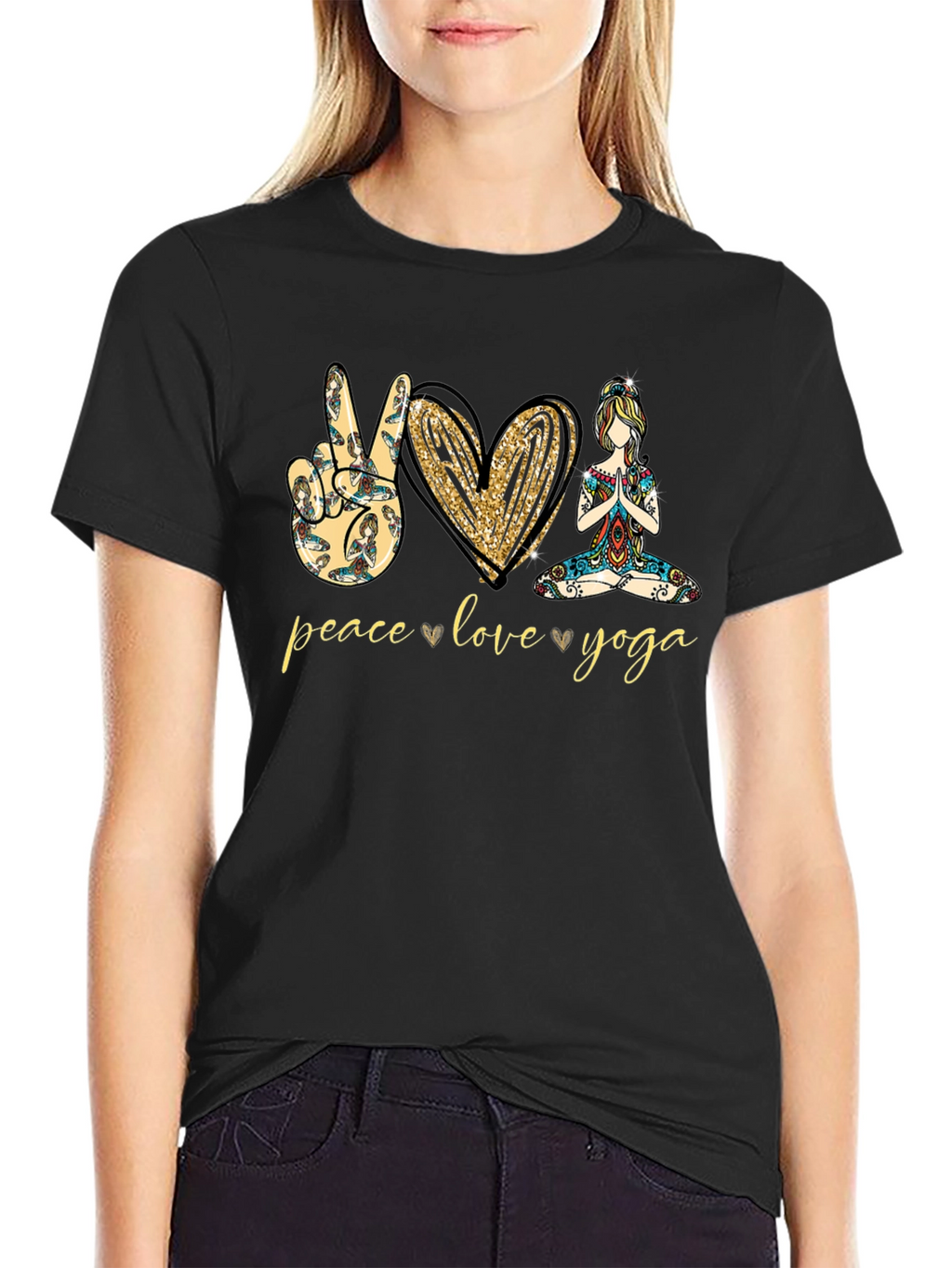 Peace Love Yoga Graphic Tee