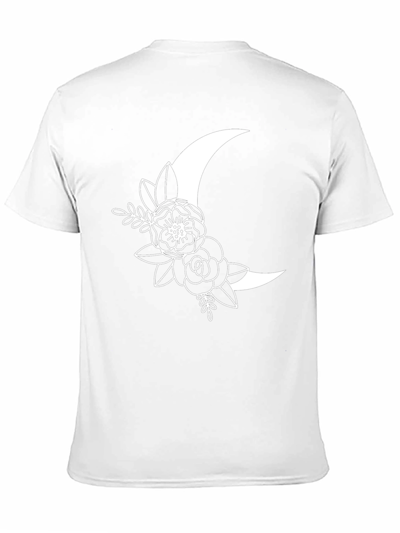 Floral Moon Graphic Tee - Stylish & Unique