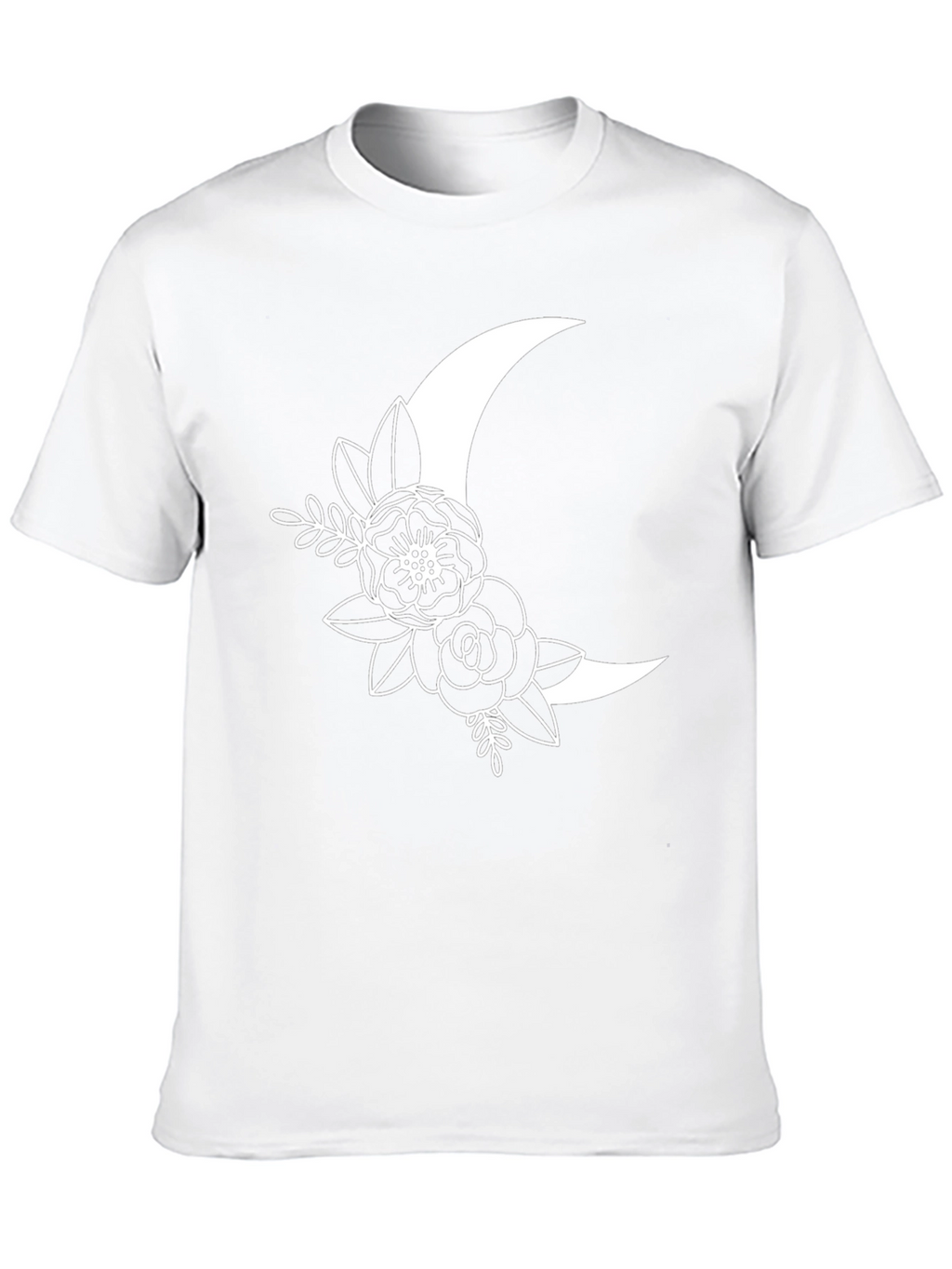 Floral Moon Graphic Tee - Stylish & Unique