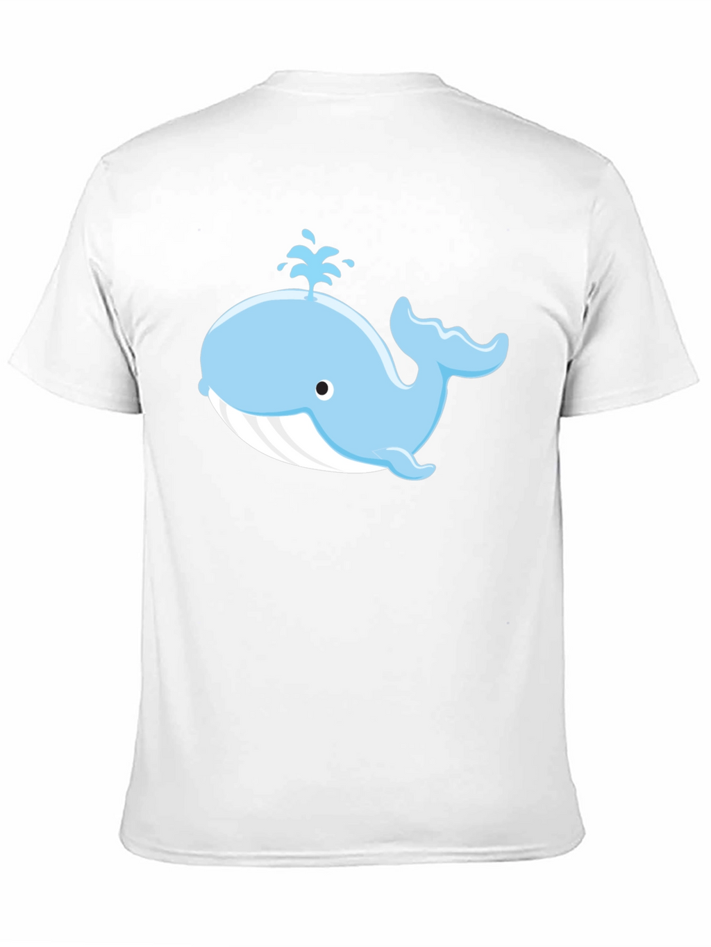 Cute Whale Graphic Black T-Shirt