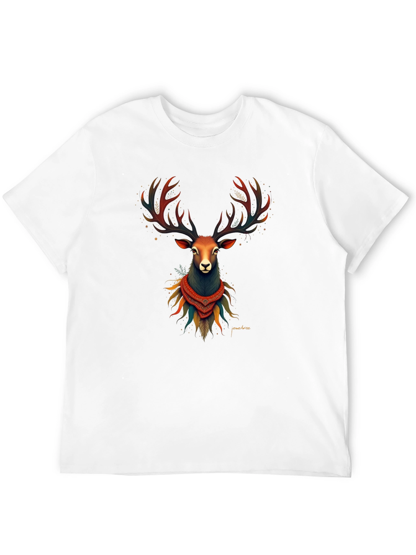 Deer Graphic Tee - Mens Black T-Shirt