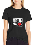 Drum Major Graphic Tee - Black Cotton T-Shirt