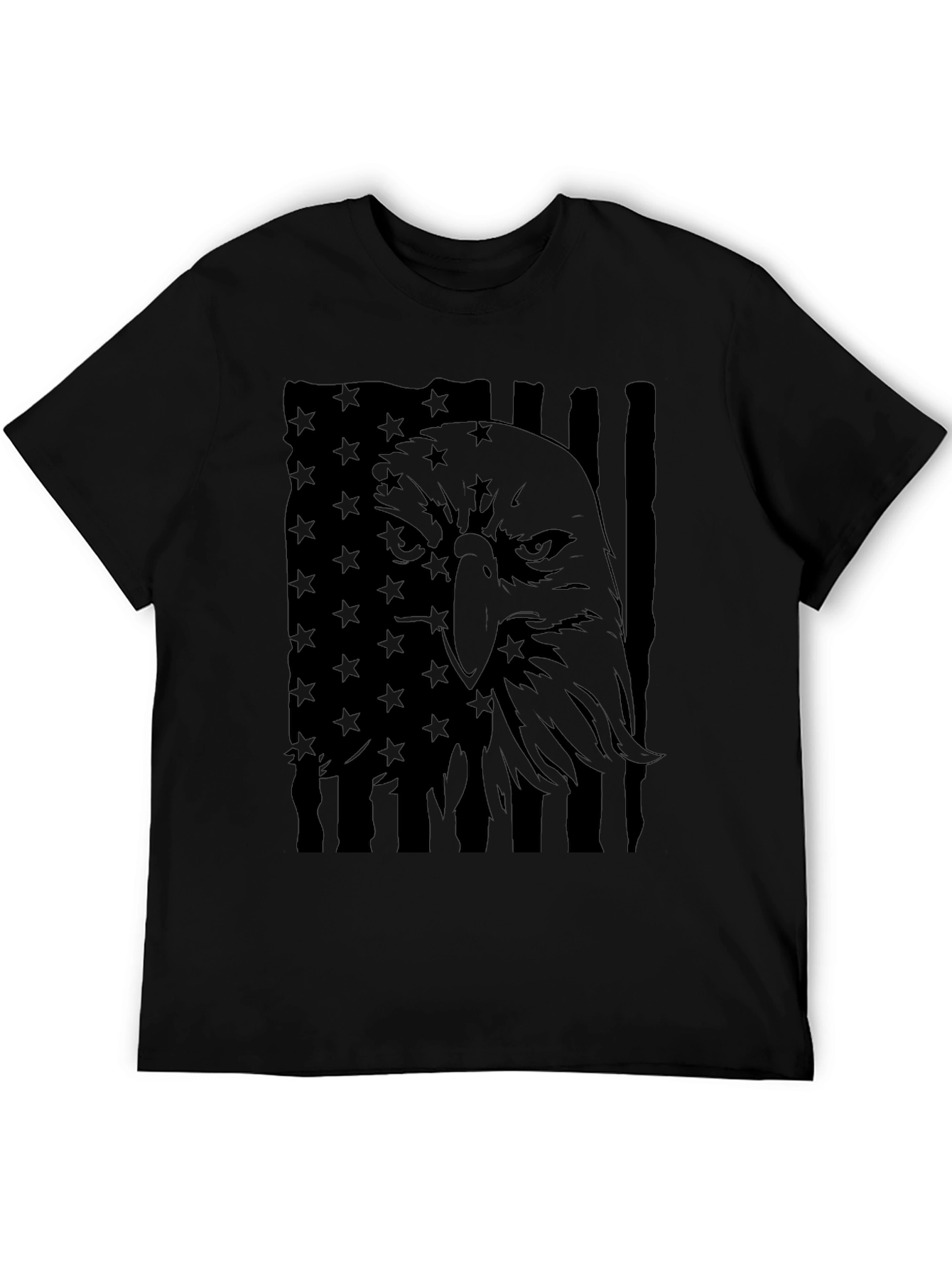 American Eagle Flag T-Shirt - Black