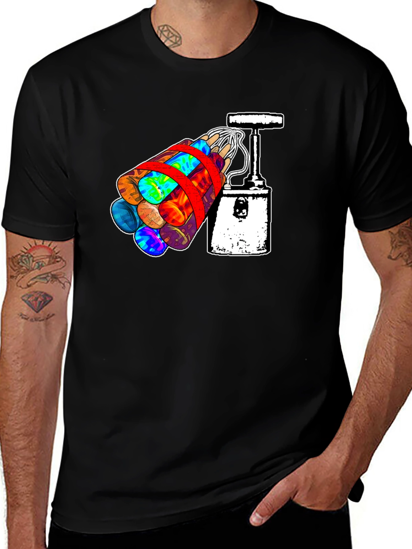 Dynamite Pump Trigger Black T-Shirt
