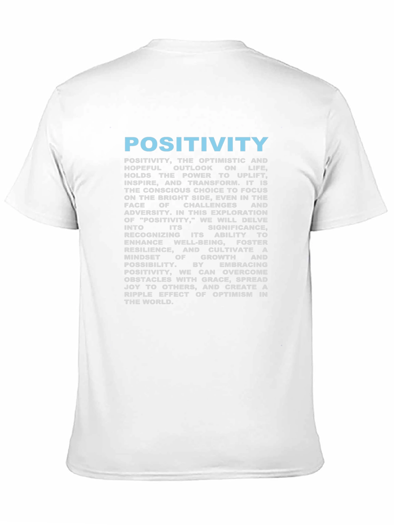 Positivity Graphic Tee - Inspirational Black T-Shirt
