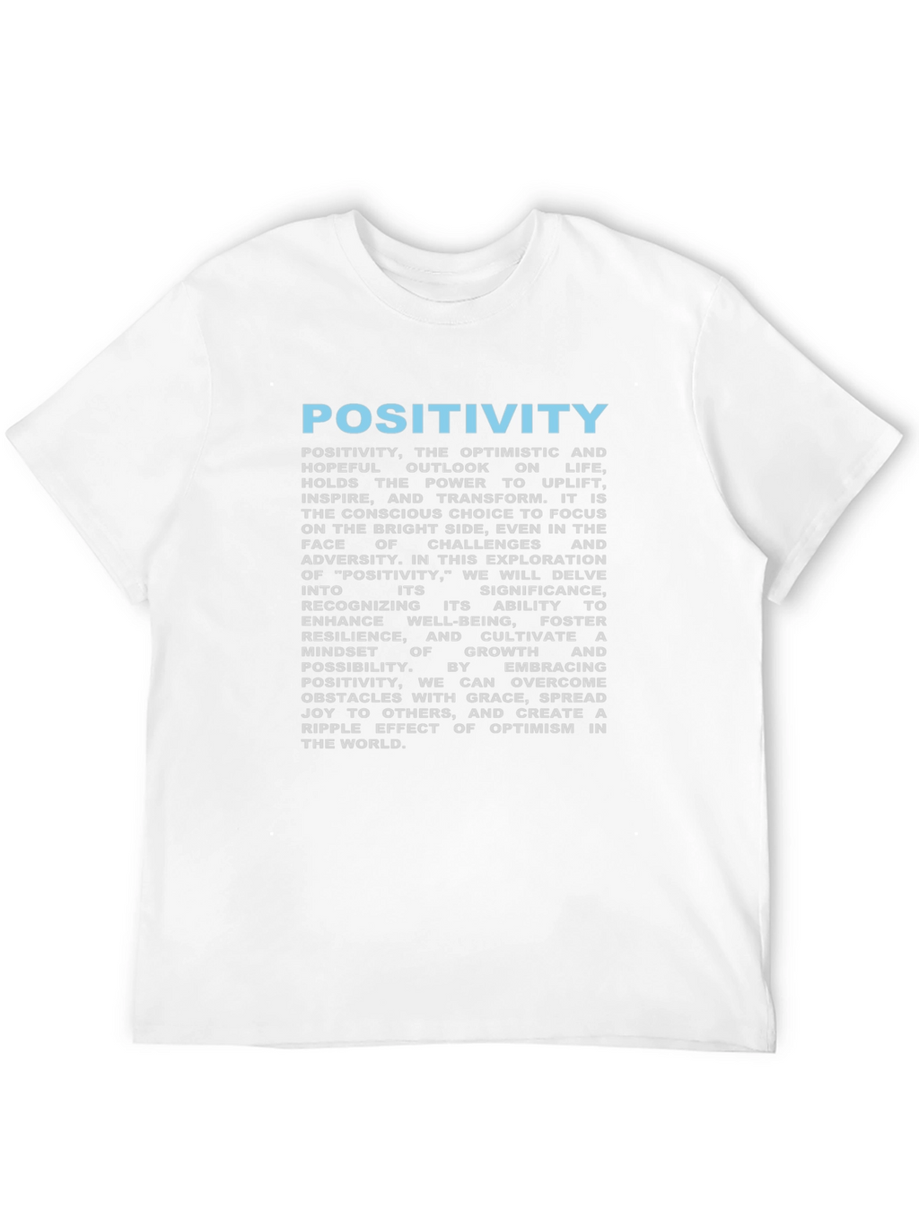 Positivity Graphic Tee - Inspirational Black T-Shirt