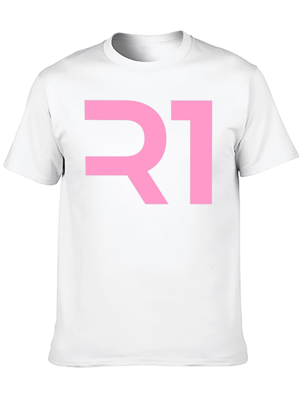 R1 Pink Graphic Black T-Shirt