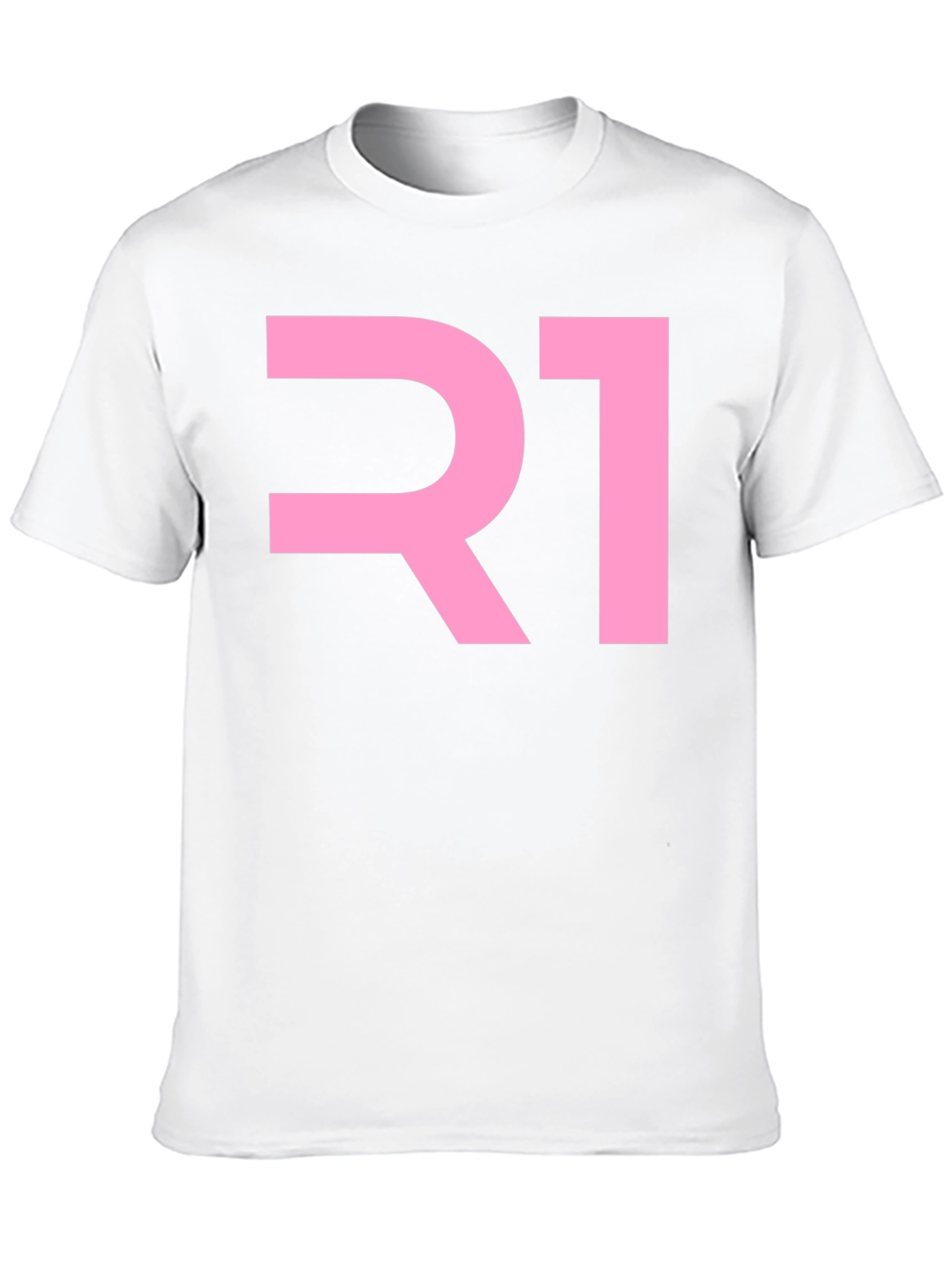 R1 Pink Graphic Black T-Shirt