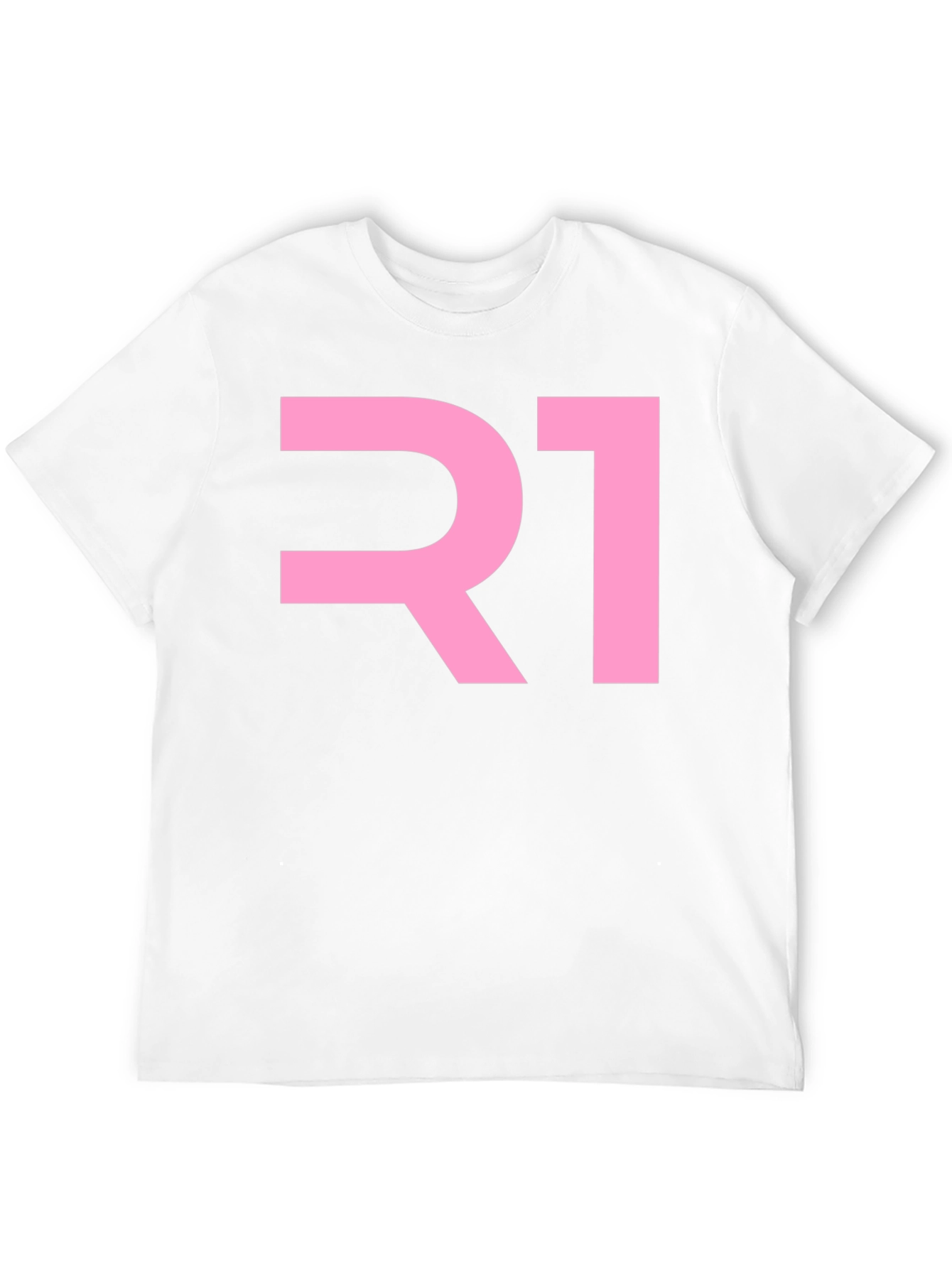 R1 Pink Graphic Black T-Shirt