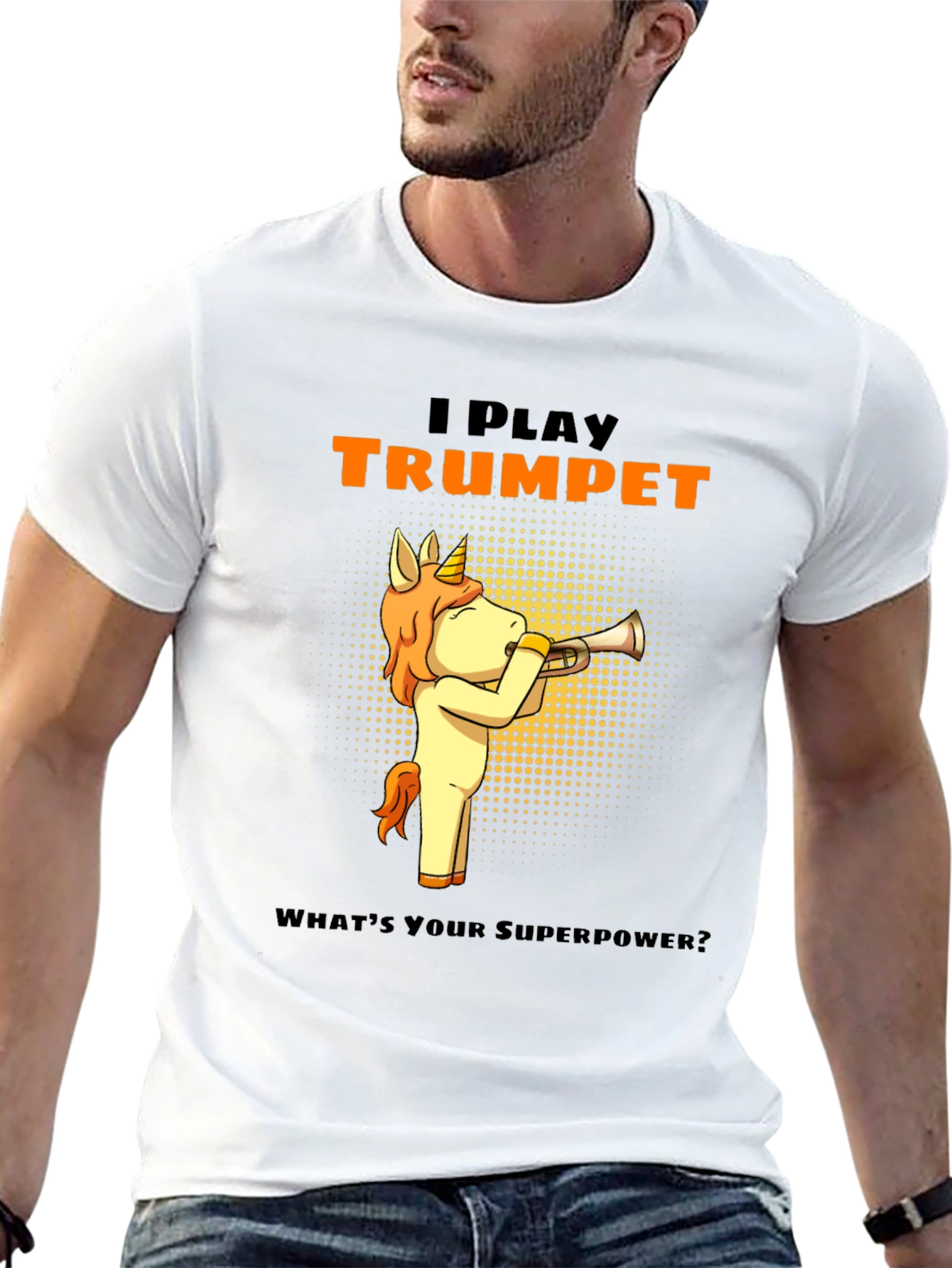 I Play Trumpet Unicorn Graphic Tee