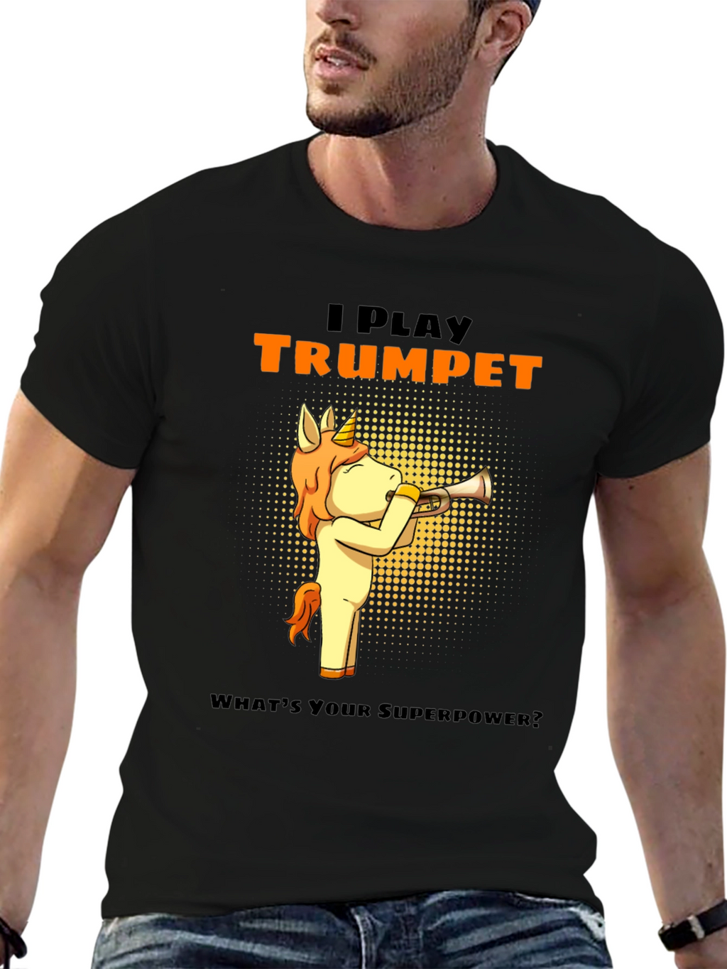 I Play Trumpet Unicorn Graphic Tee