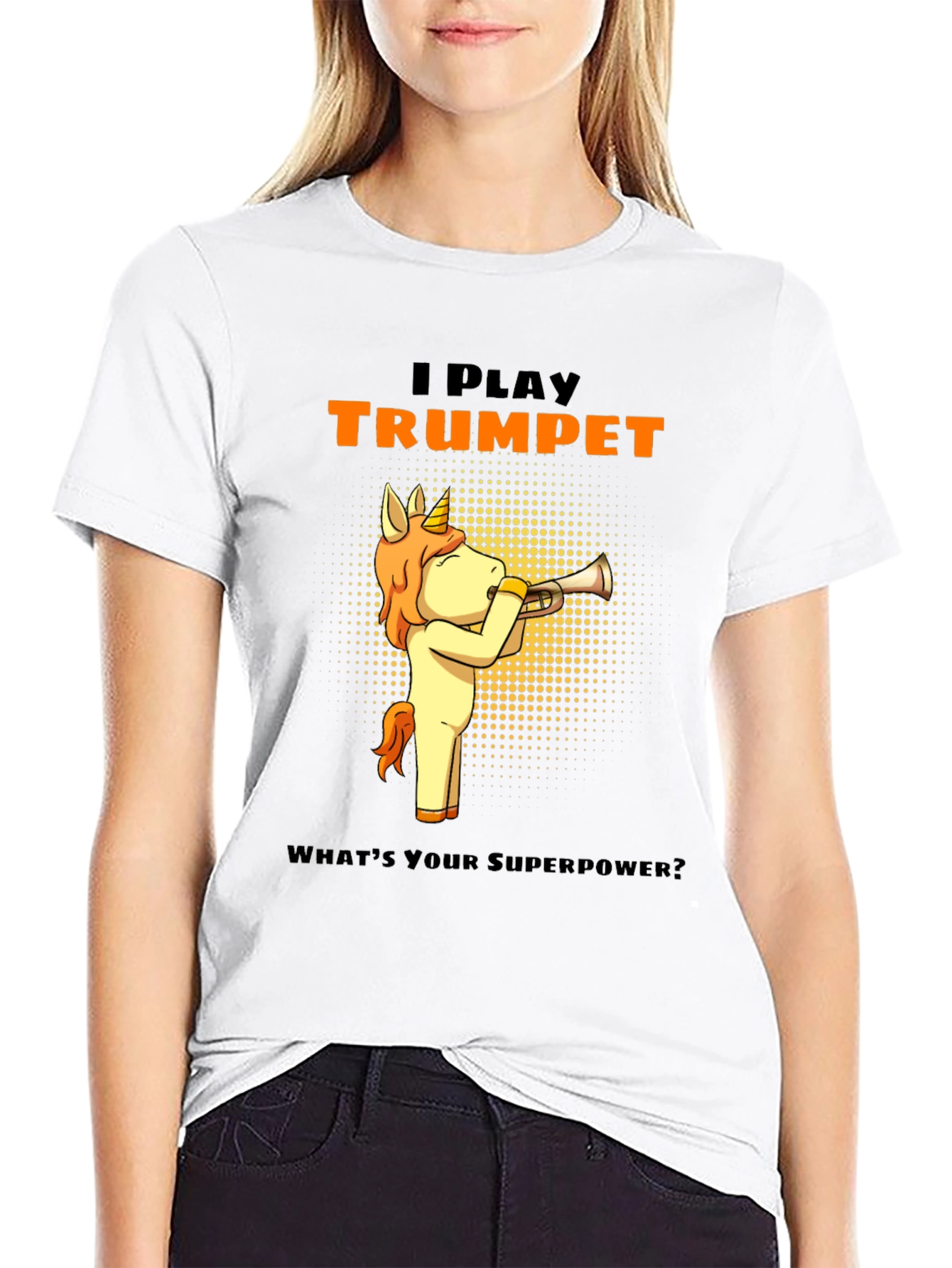 I Play Trumpet Unicorn Graphic Tee