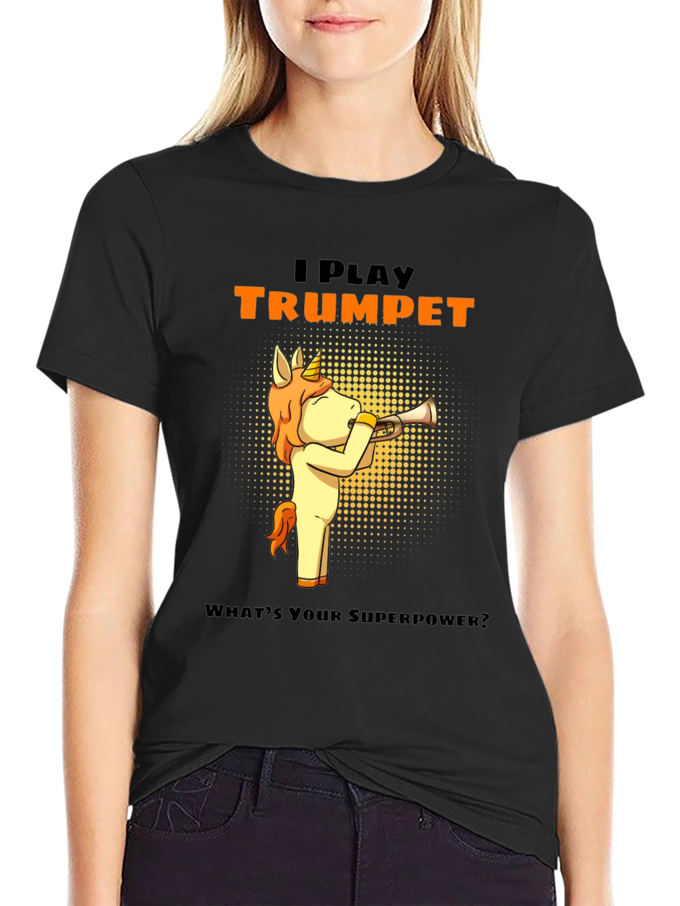 I Play Trumpet Unicorn Graphic Tee