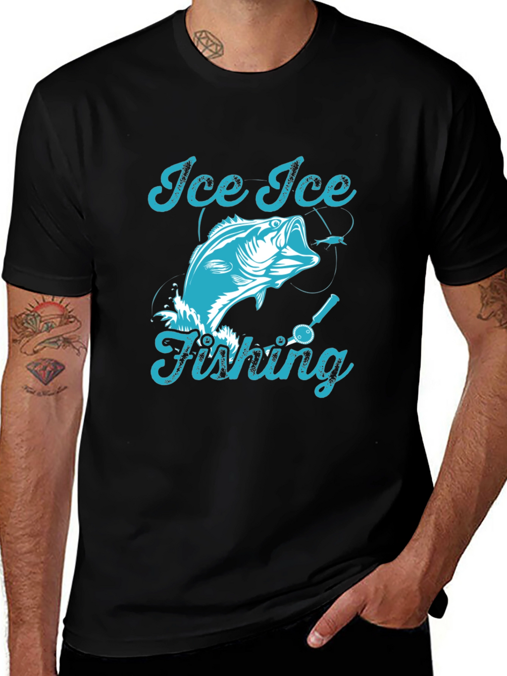 Ice Ice Fishing Graphic Tee