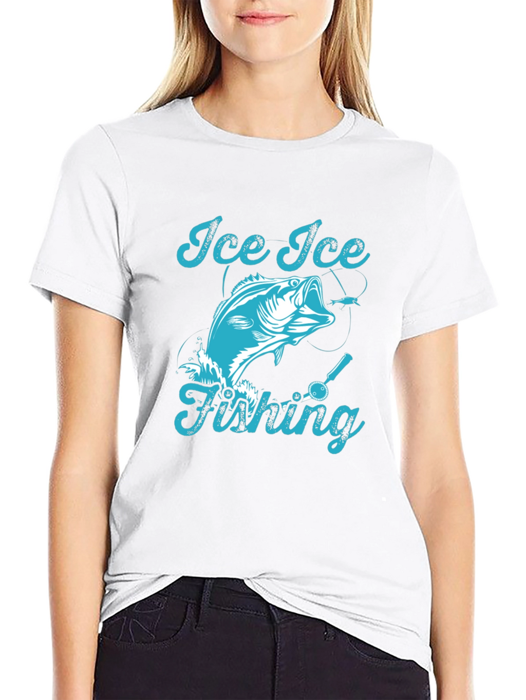 Ice Ice Fishing Graphic Tee
