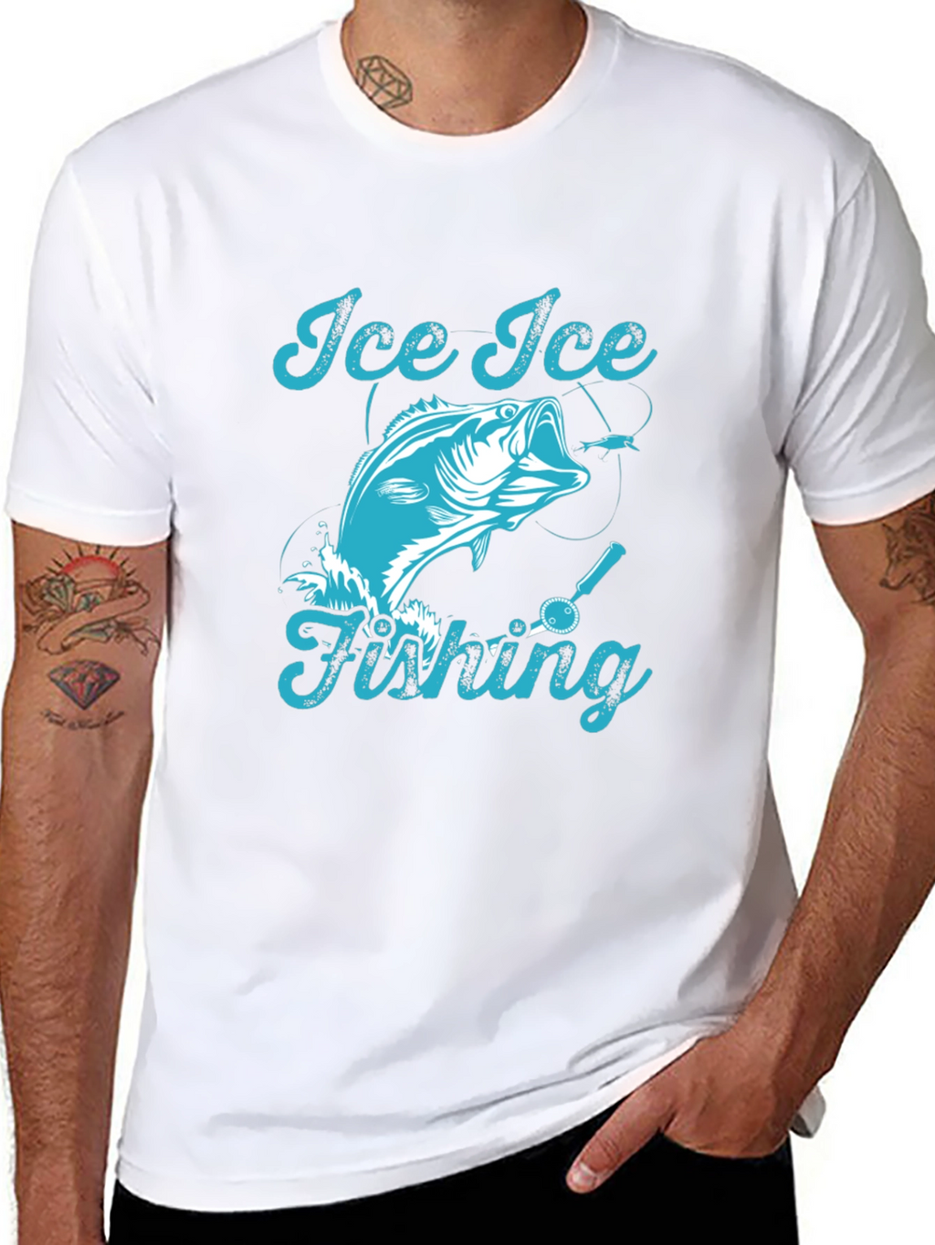 Ice Ice Fishing Graphic Tee