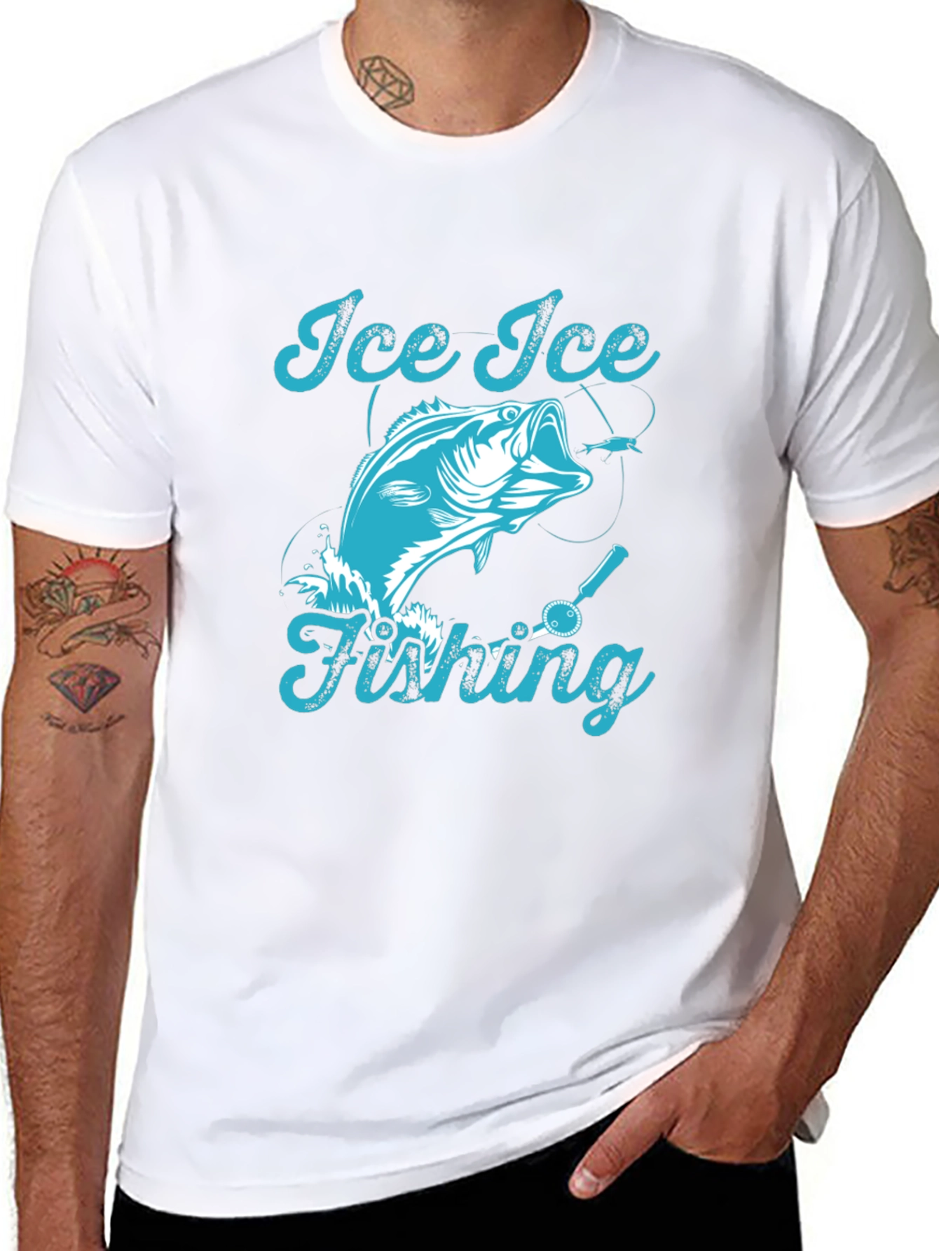 Ice Ice Fishing Graphic Tee