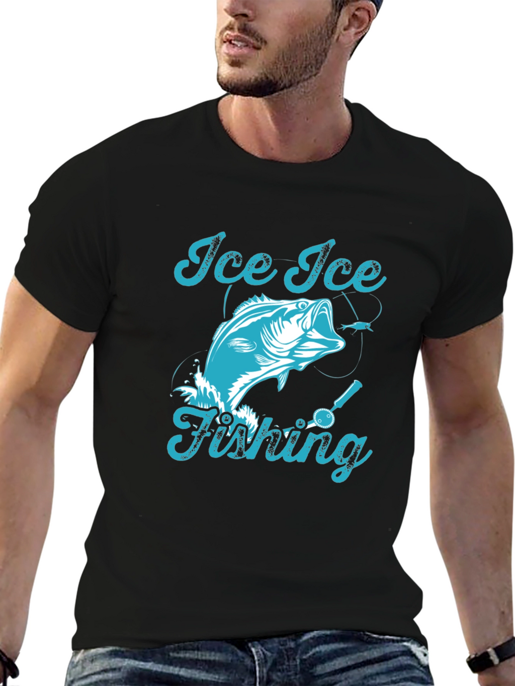 Ice Ice Fishing Graphic Tee