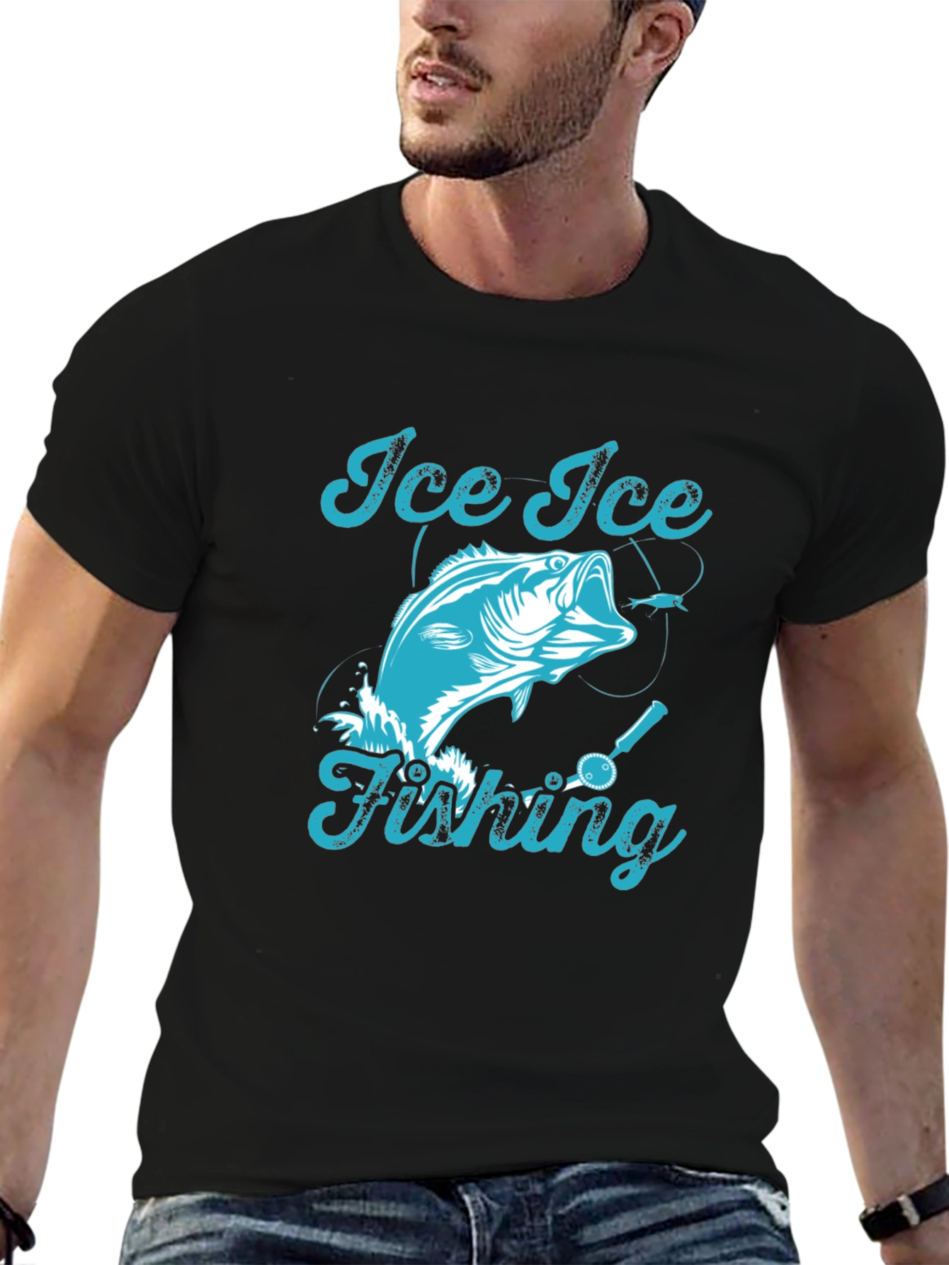 Ice Ice Fishing Graphic Tee
