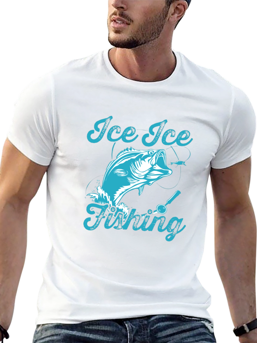 Ice Ice Fishing Graphic Tee