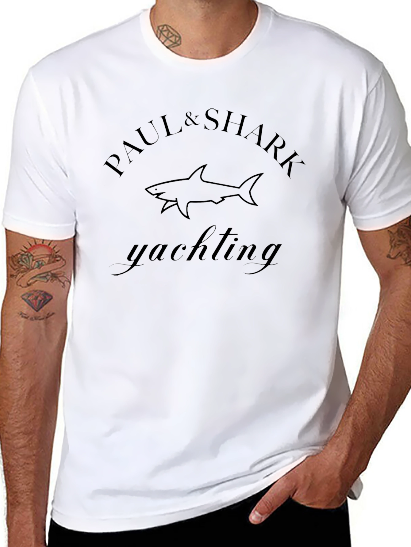 Mens Paul & Shark Yachting Black T-Shirt