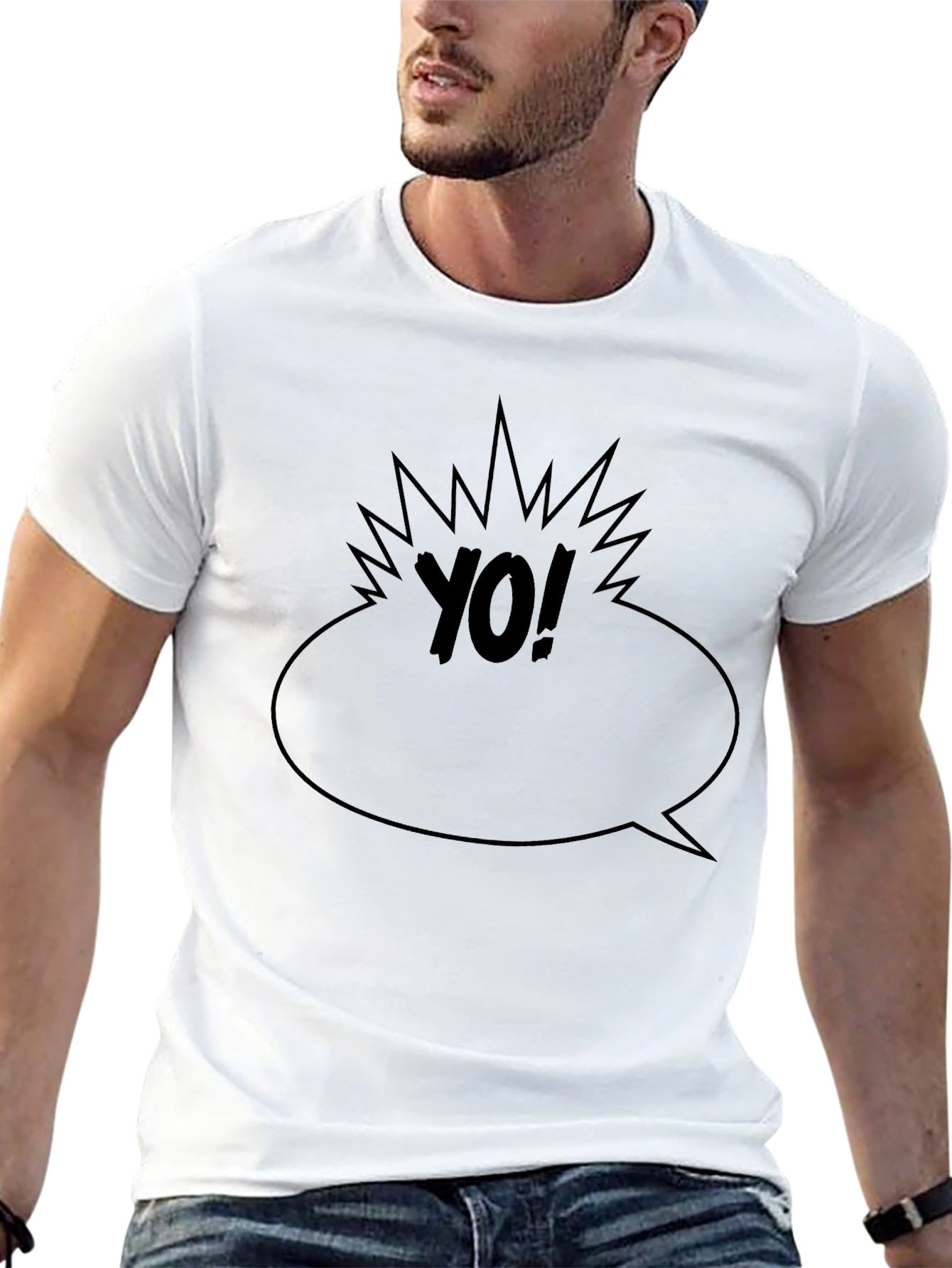 Yo! Graphic Black T-Shirt - Comic Style Tee