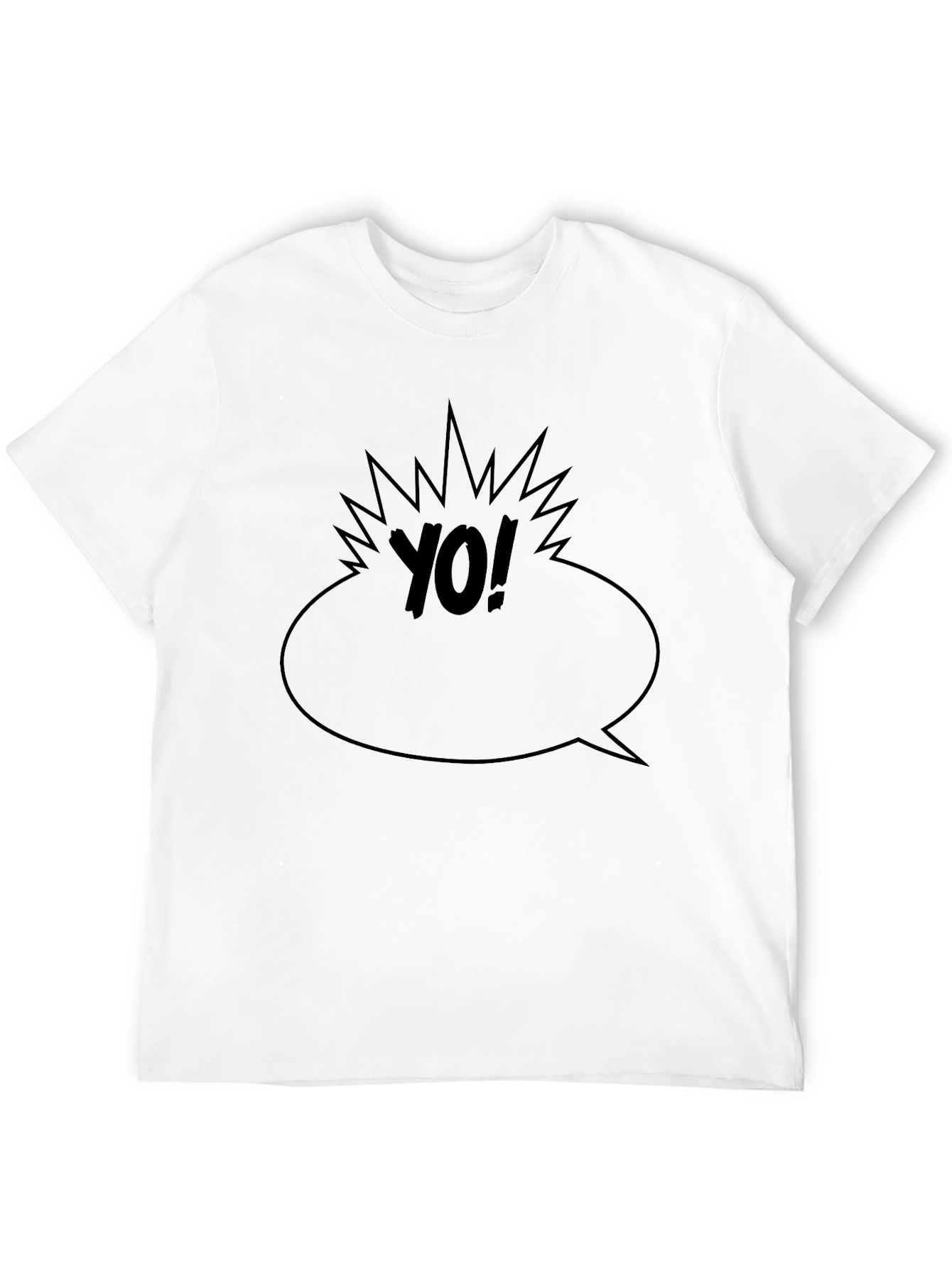Yo! Graphic Black T-Shirt - Comic Style Tee