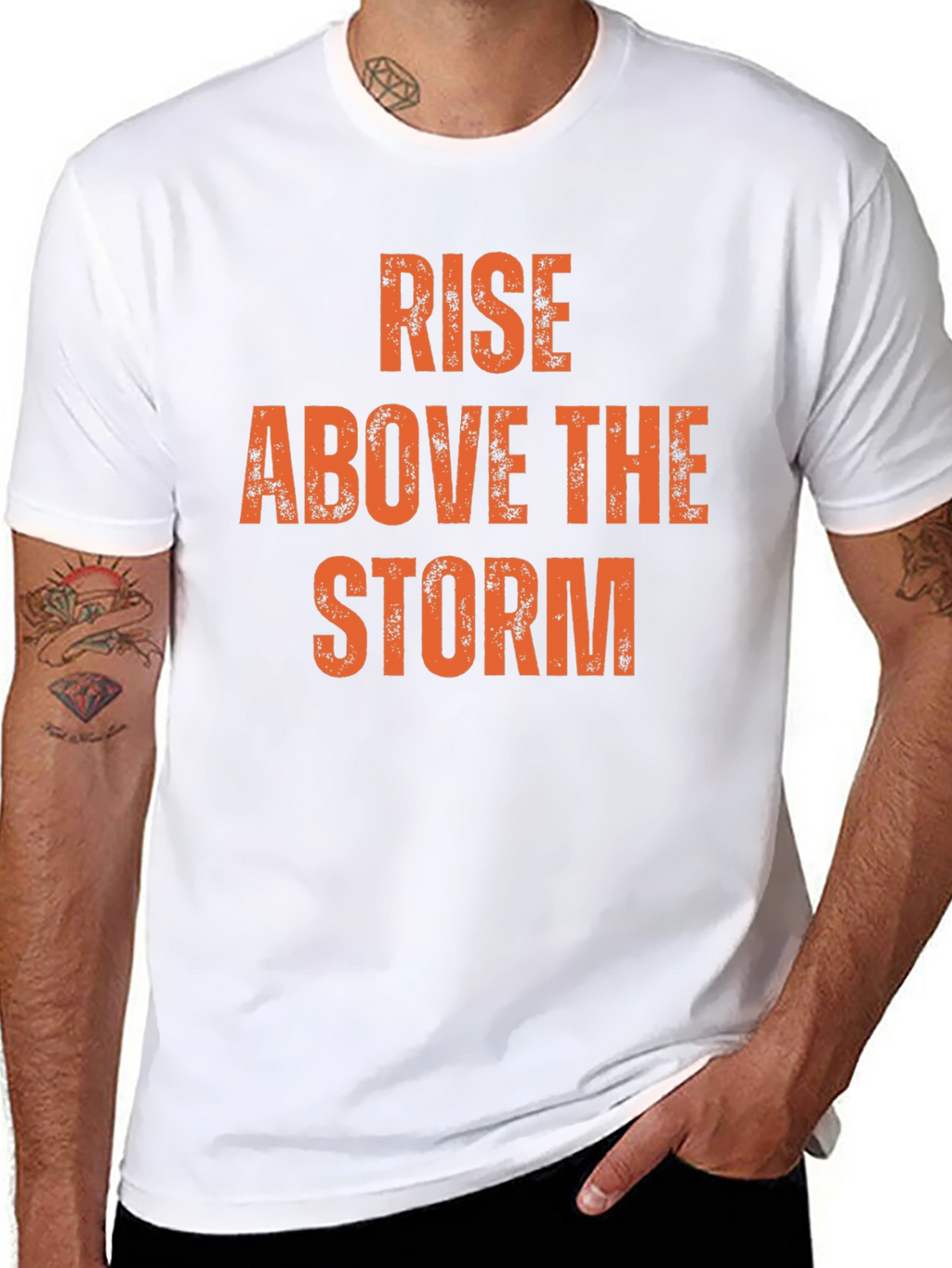 Rise Above the Storm Graphic Tee - Black