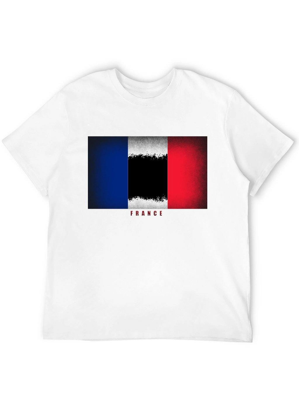 France Flag Graphic Tee - Stylish Black T-Shirt