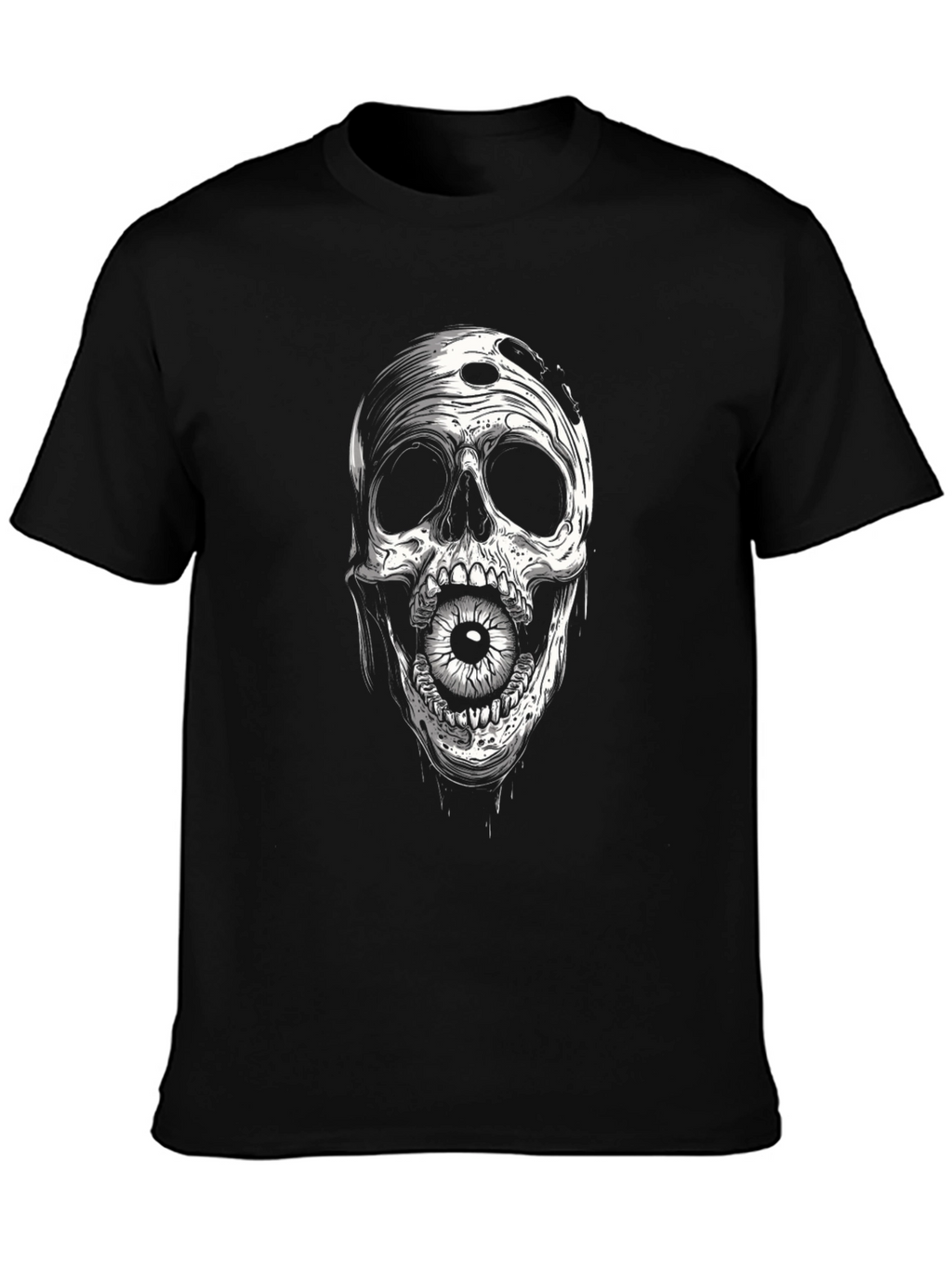 Skull with Eyeball Black T-Shirt
